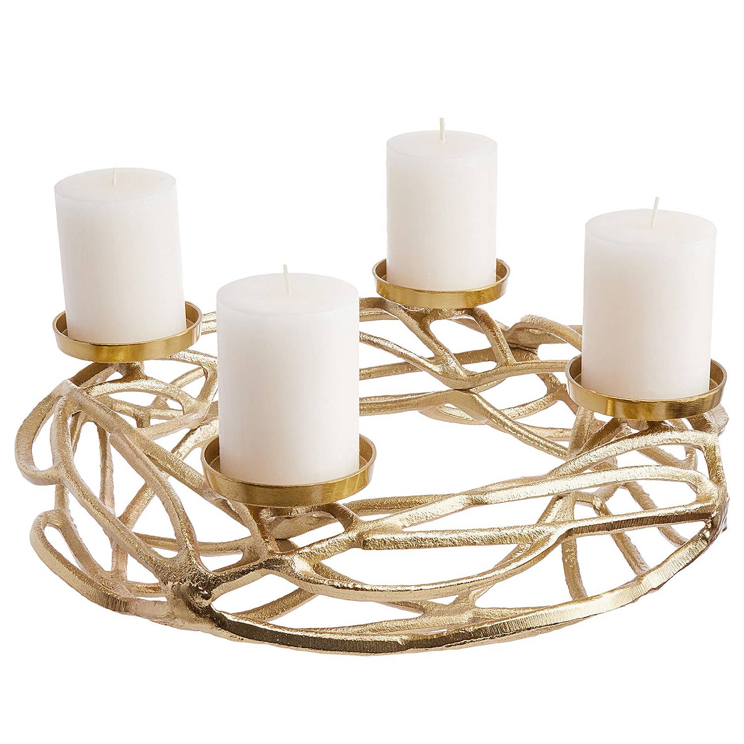 Adentskranz ADVENT Aluminium Gold