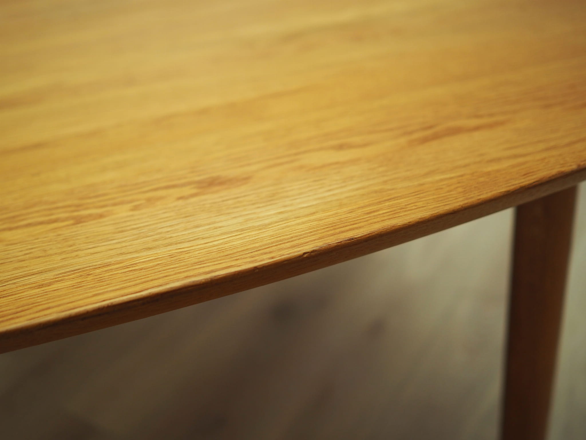 Vintage Dining Table Ash Wood Brown 1960s