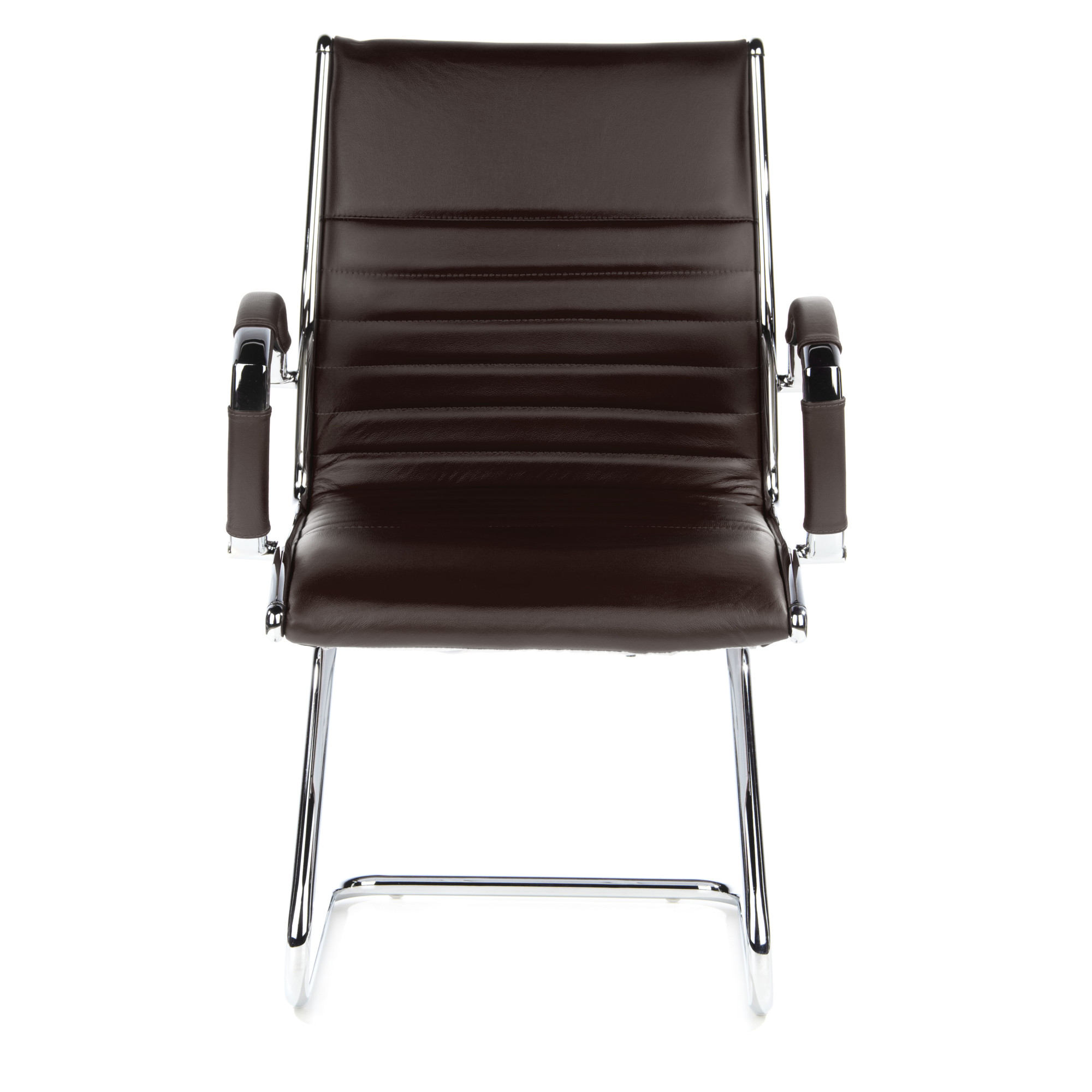 Parma V Chair Cantilever Leather Brown