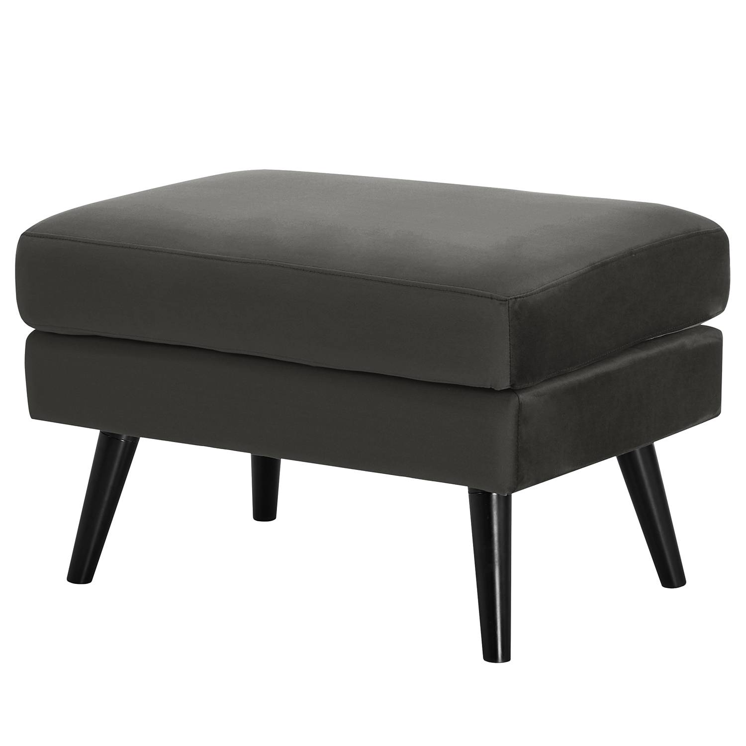 Polsterhocker Limeri Samt Grau