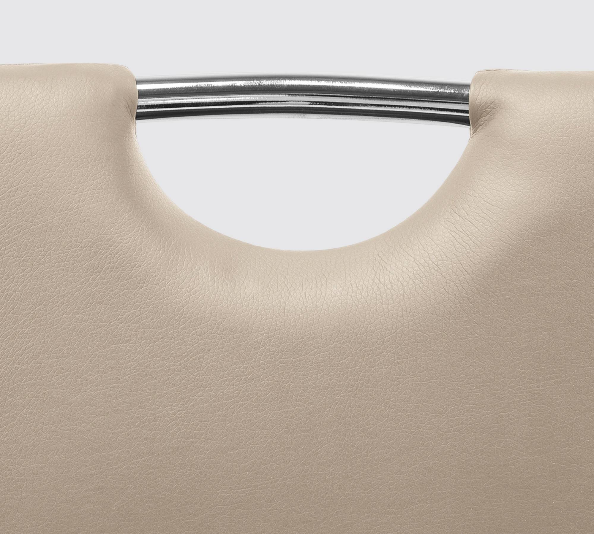 2x Freischwinger mit Griff Kunstleder Beige 