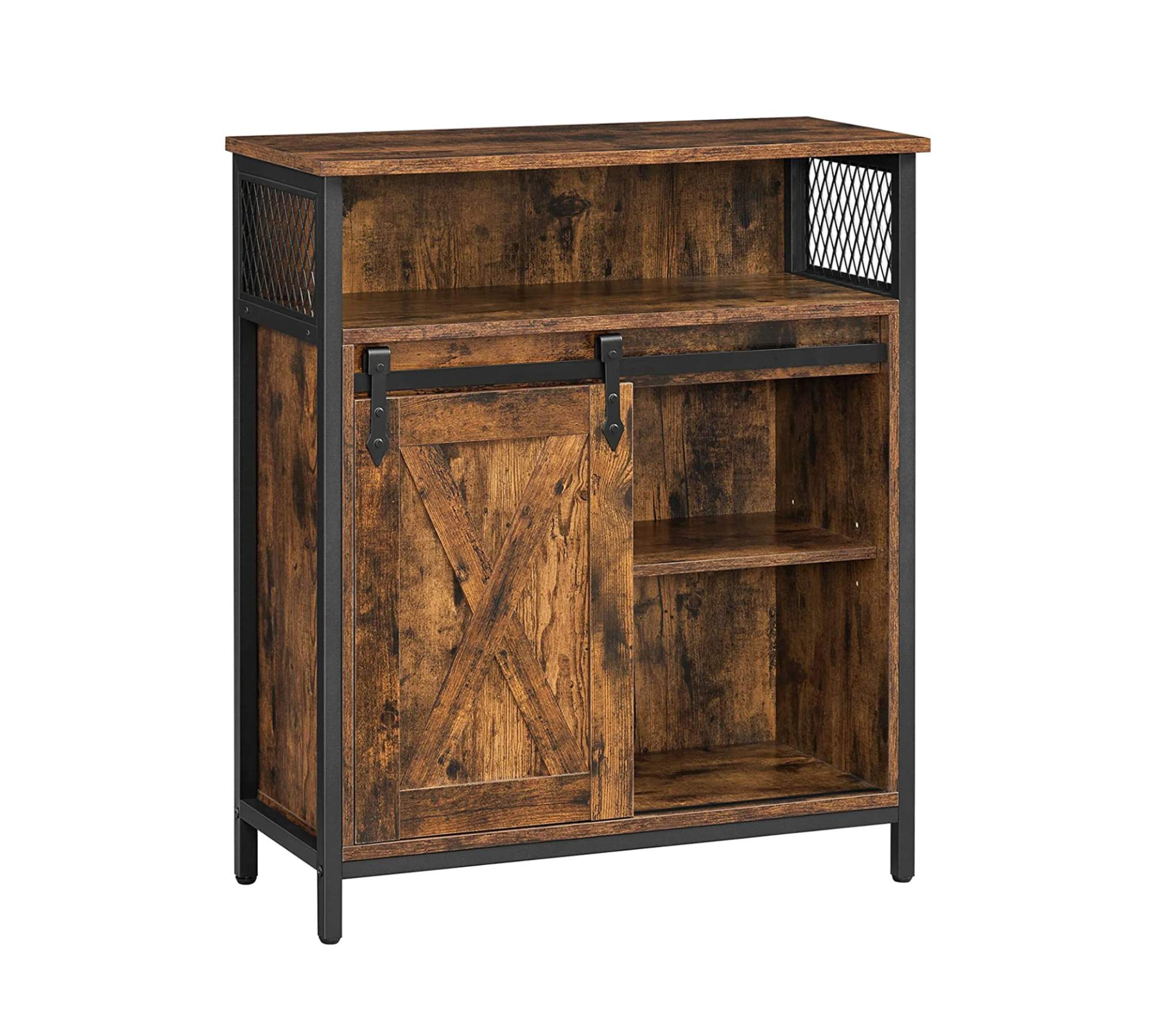Kommode Hazlet Holz Braun Schwarz