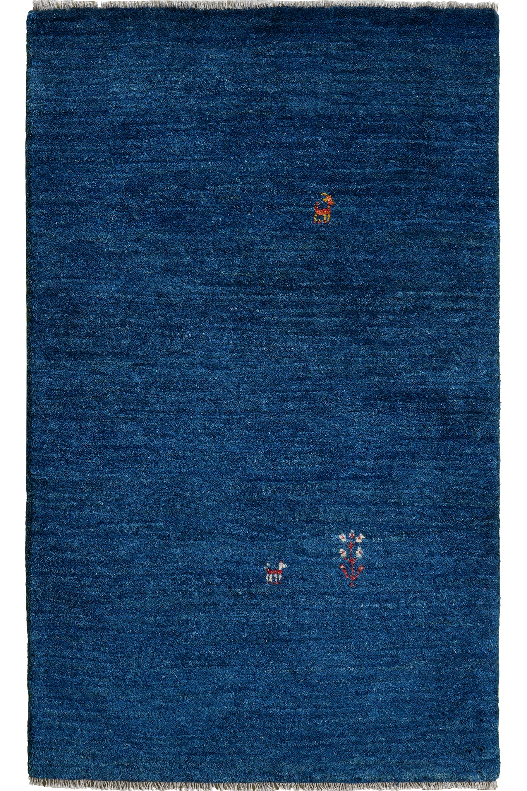 Rizbaf Gabbeh-Teppich Wolle Blau