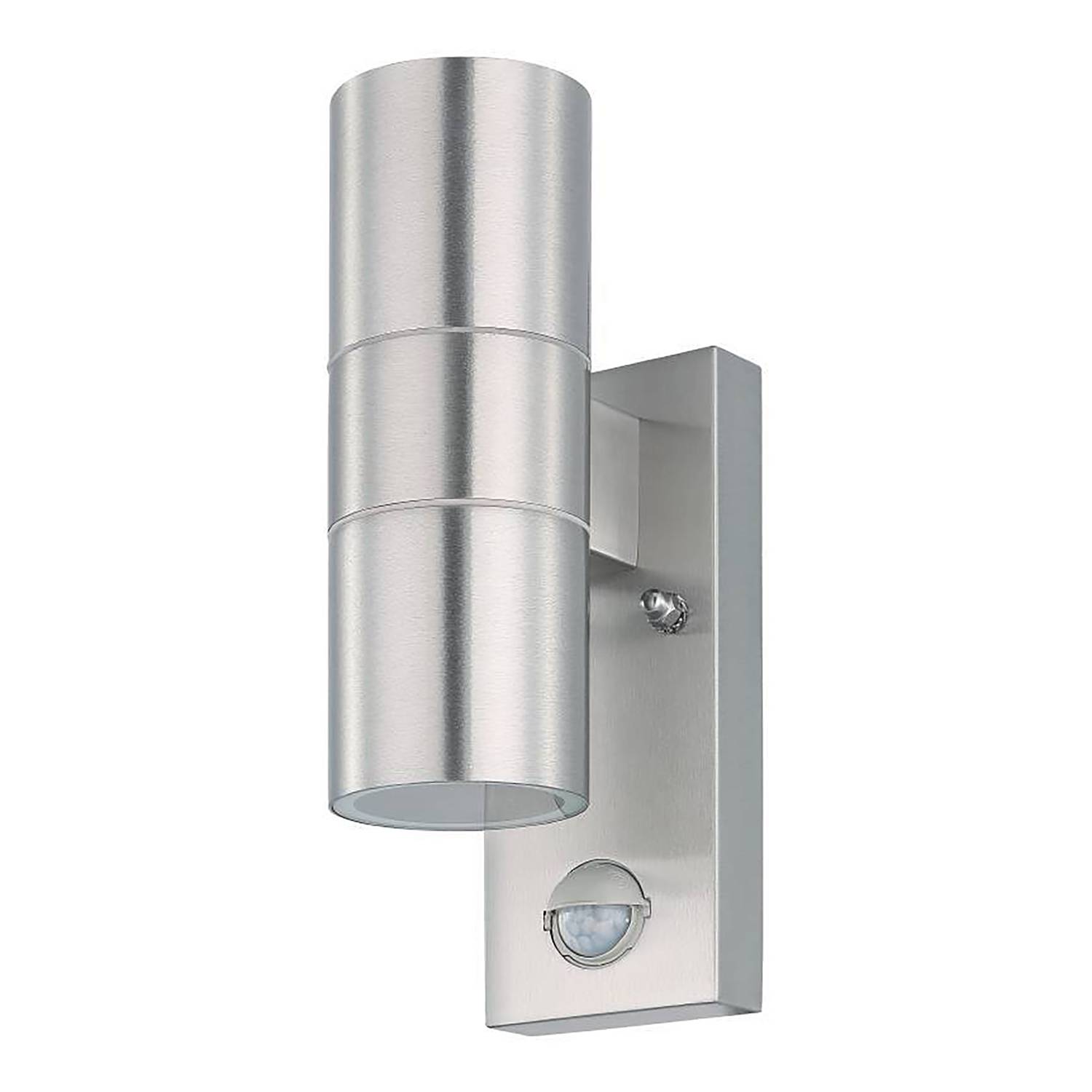 Riga 5 LED-Wandleuchte Edelstahl Glas 2-flammig