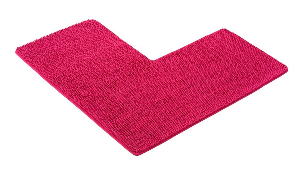 Mikrofaser Eckbadematte Fuchsia Öko-Tex Standard 100