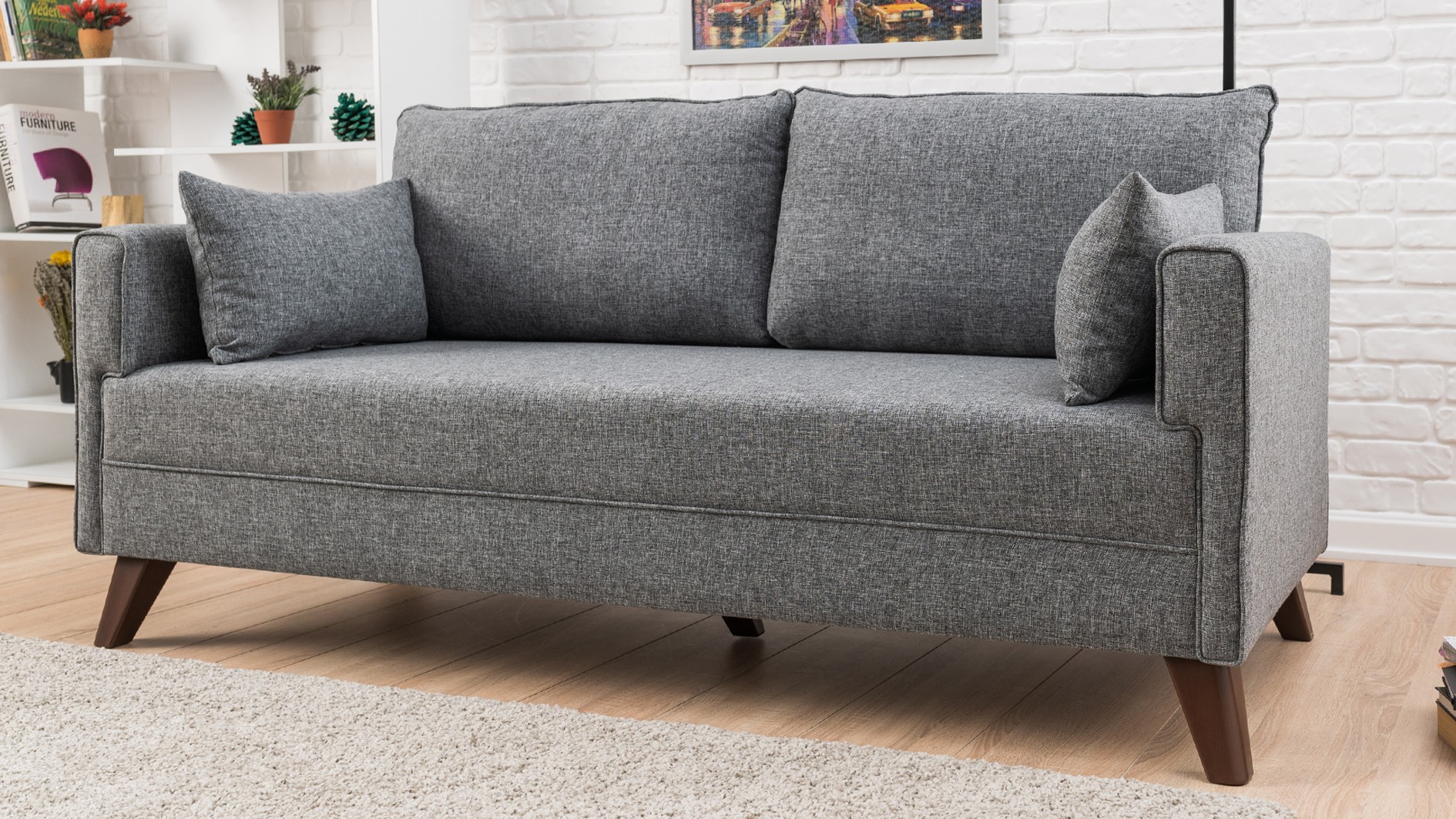 Sofa 2-Sitzer Grau