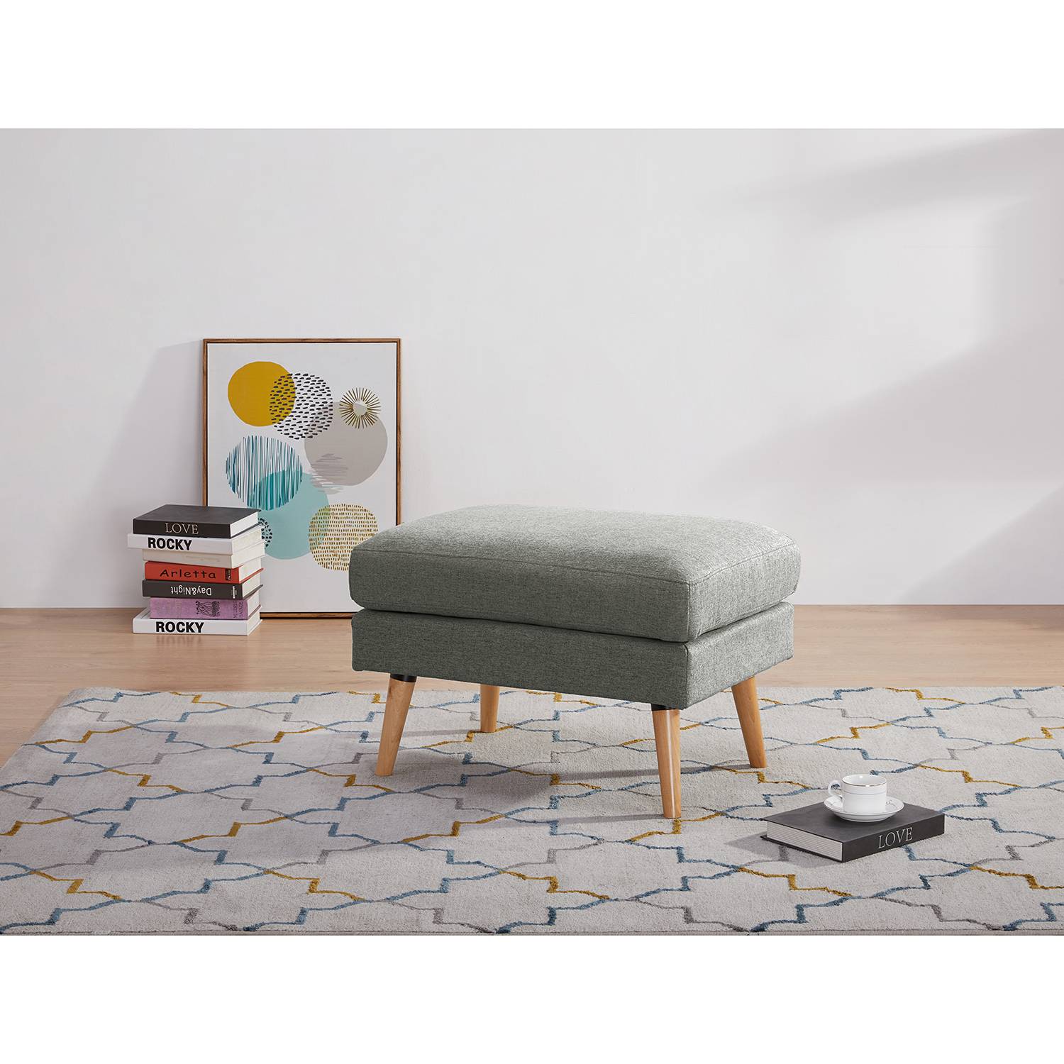 Polsterhocker Limeri Filz Blix Grau