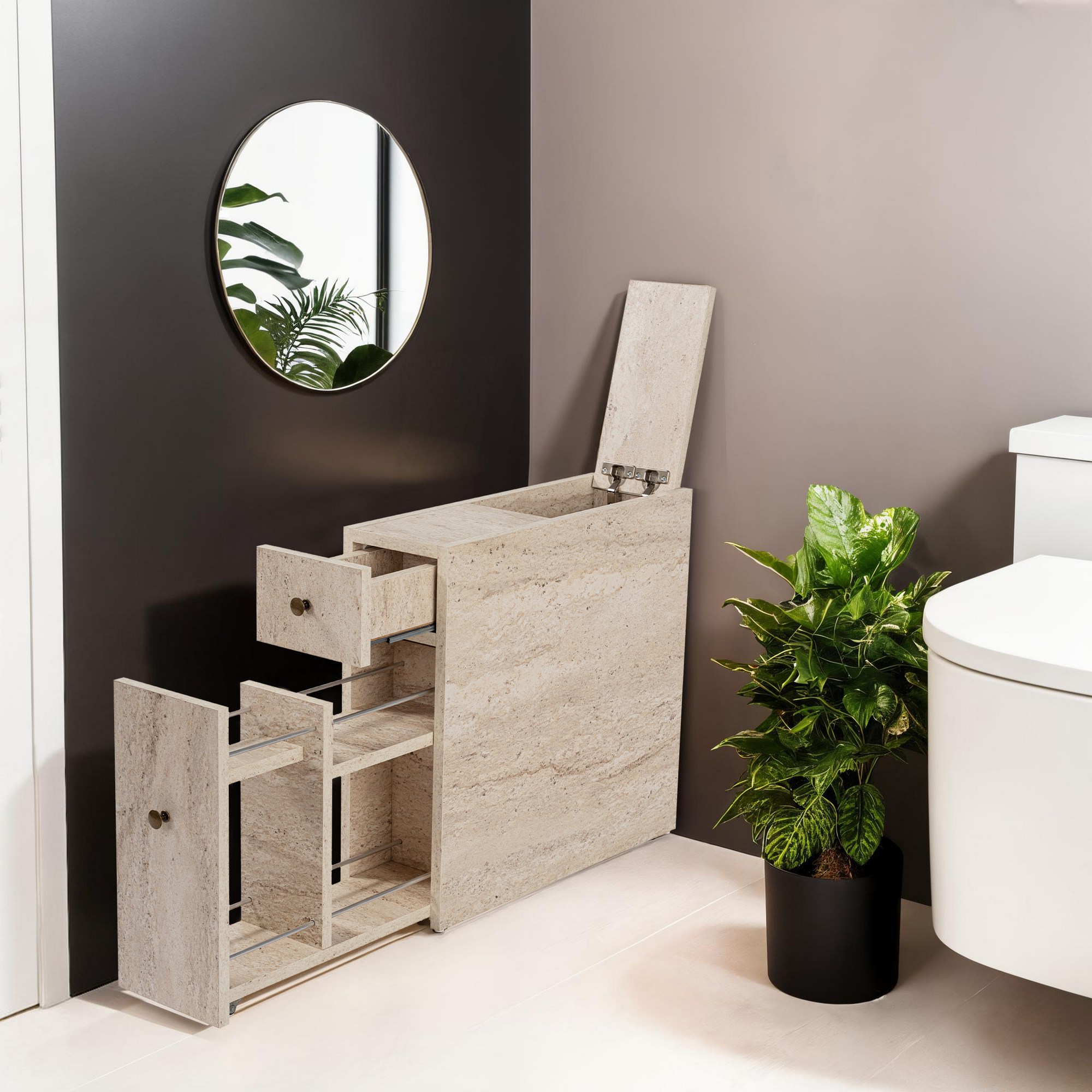 Calencia Schrank Holz Travertine