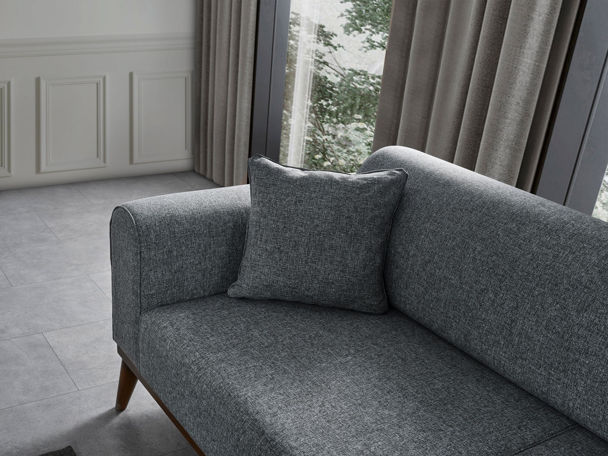 Cofi 3-seater sofa bed light grey