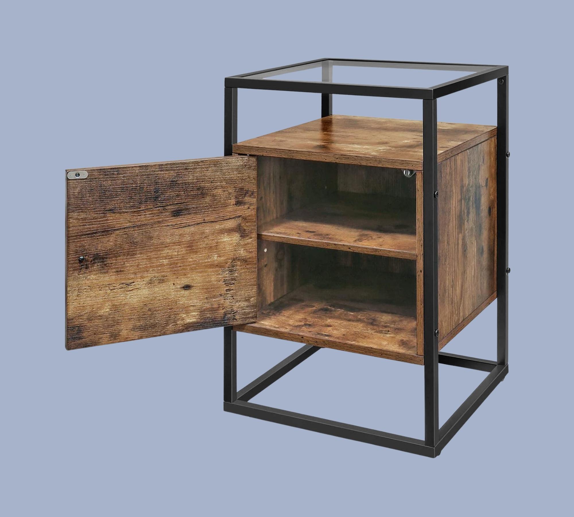 Beistelltisch Industrial-Style Dunkelbraun