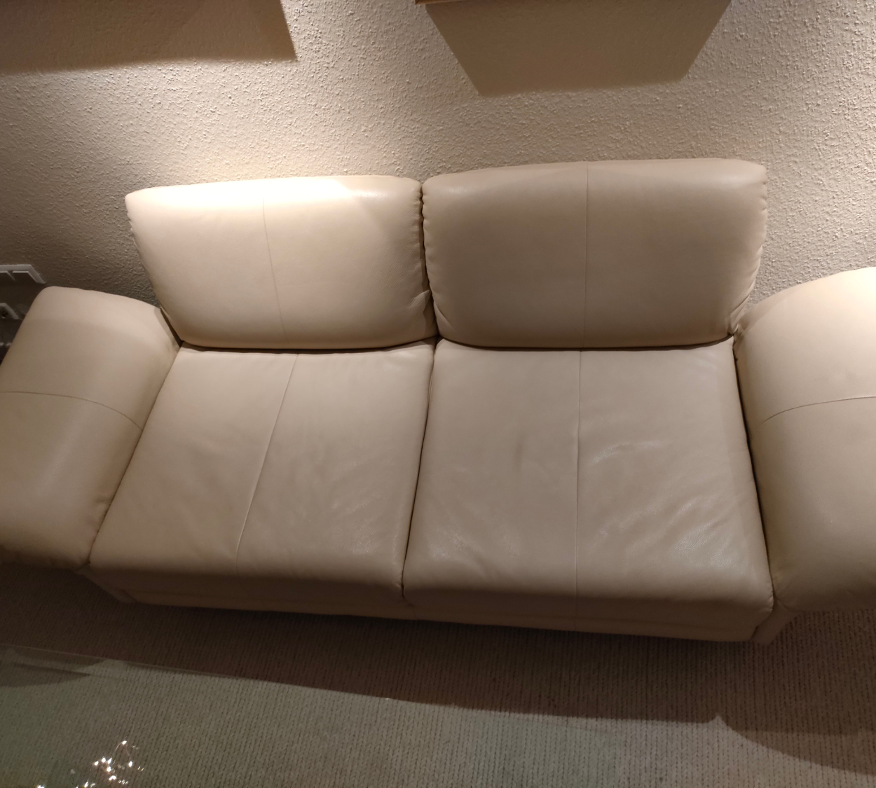 Sofa Leder Beige