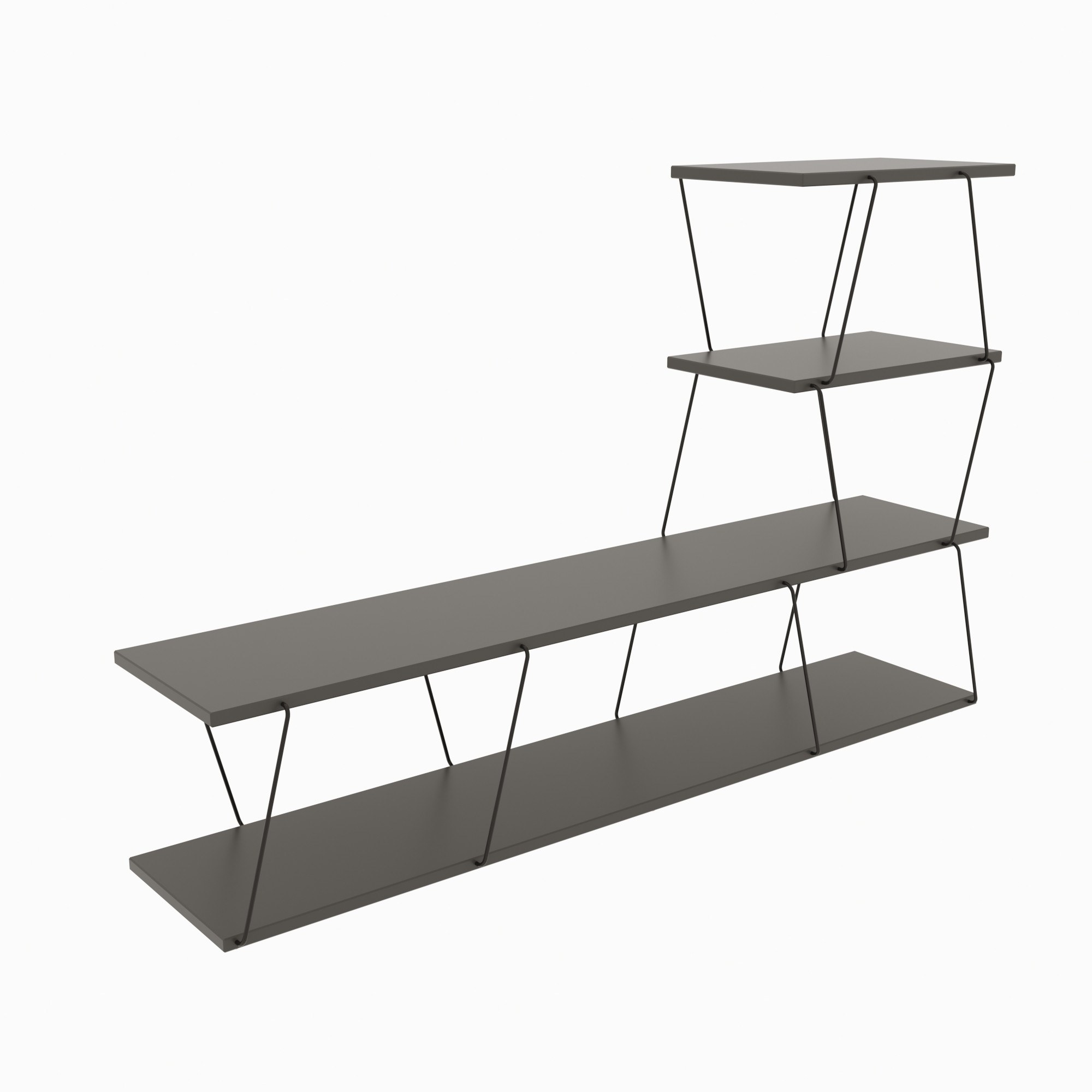 Ilgaz Lowboard Holzfurnier Anthrazit