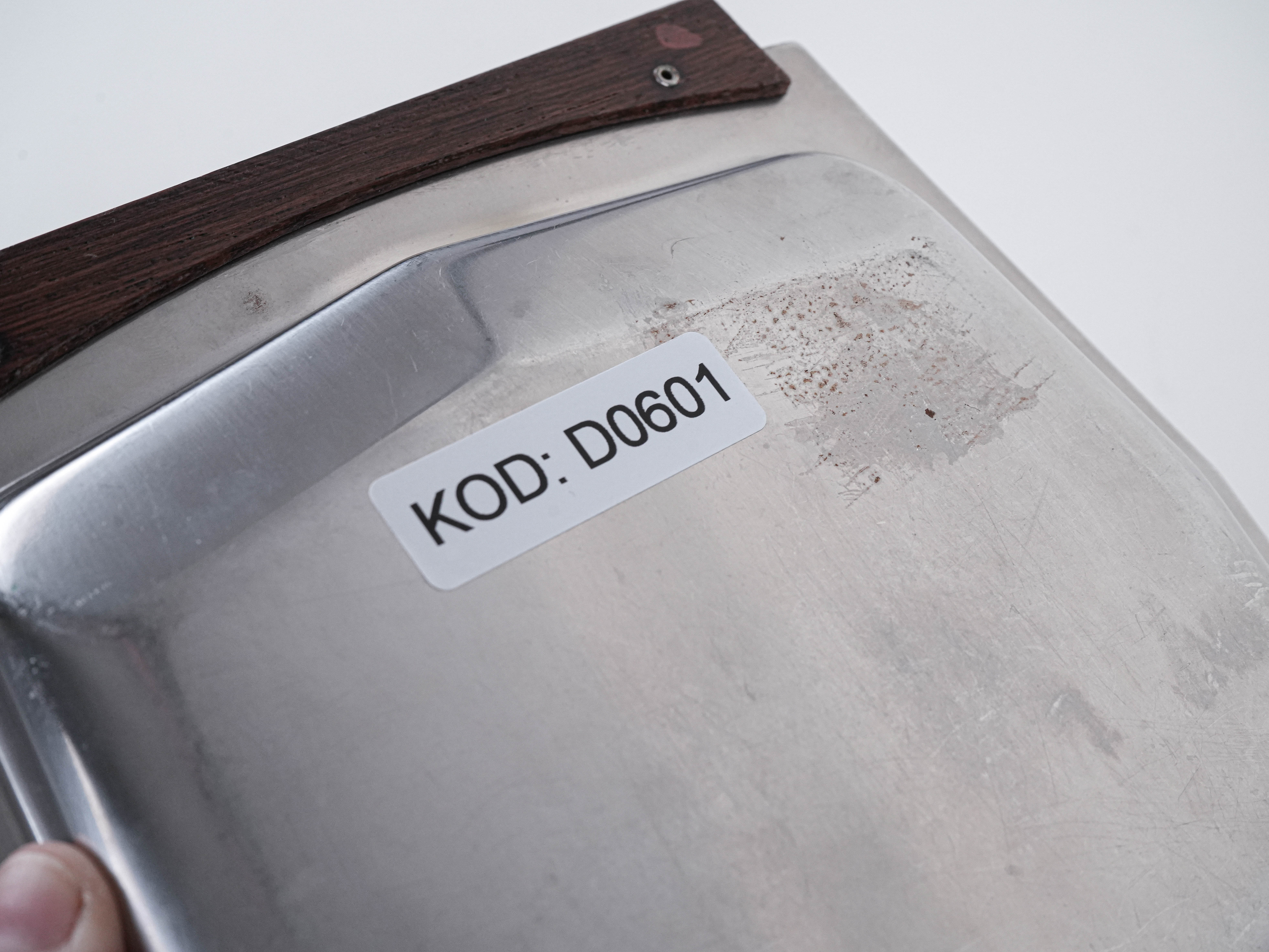 Quadratisches Tablett aus Edelstahl 1970er Jahre