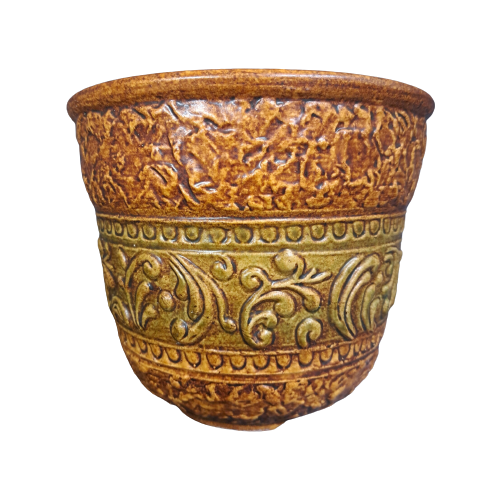 Vintage Blumentopf Keramik Mehrfarbig
