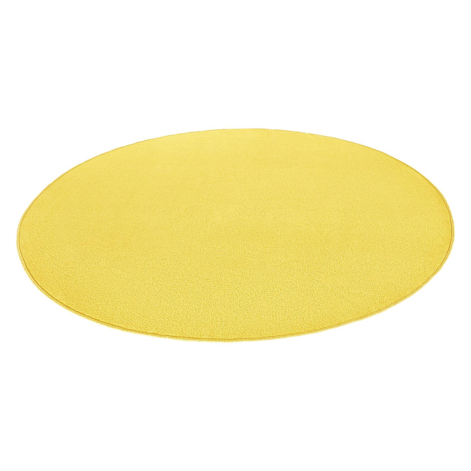 Kurzflorteppich Fancy Circle Sonnengelb Ø 133cm