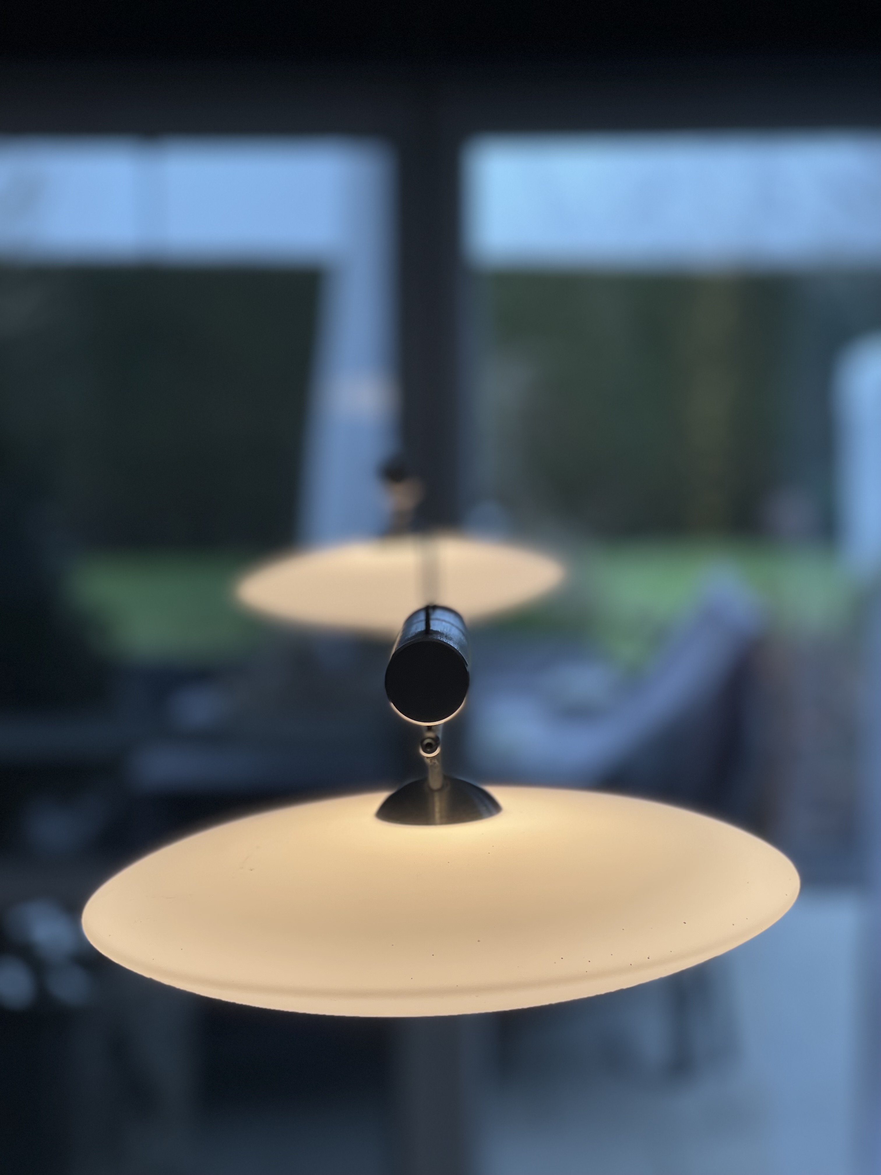 Vector Tavolo Luna 2 Grande Pendelleuchte Glas Weiß