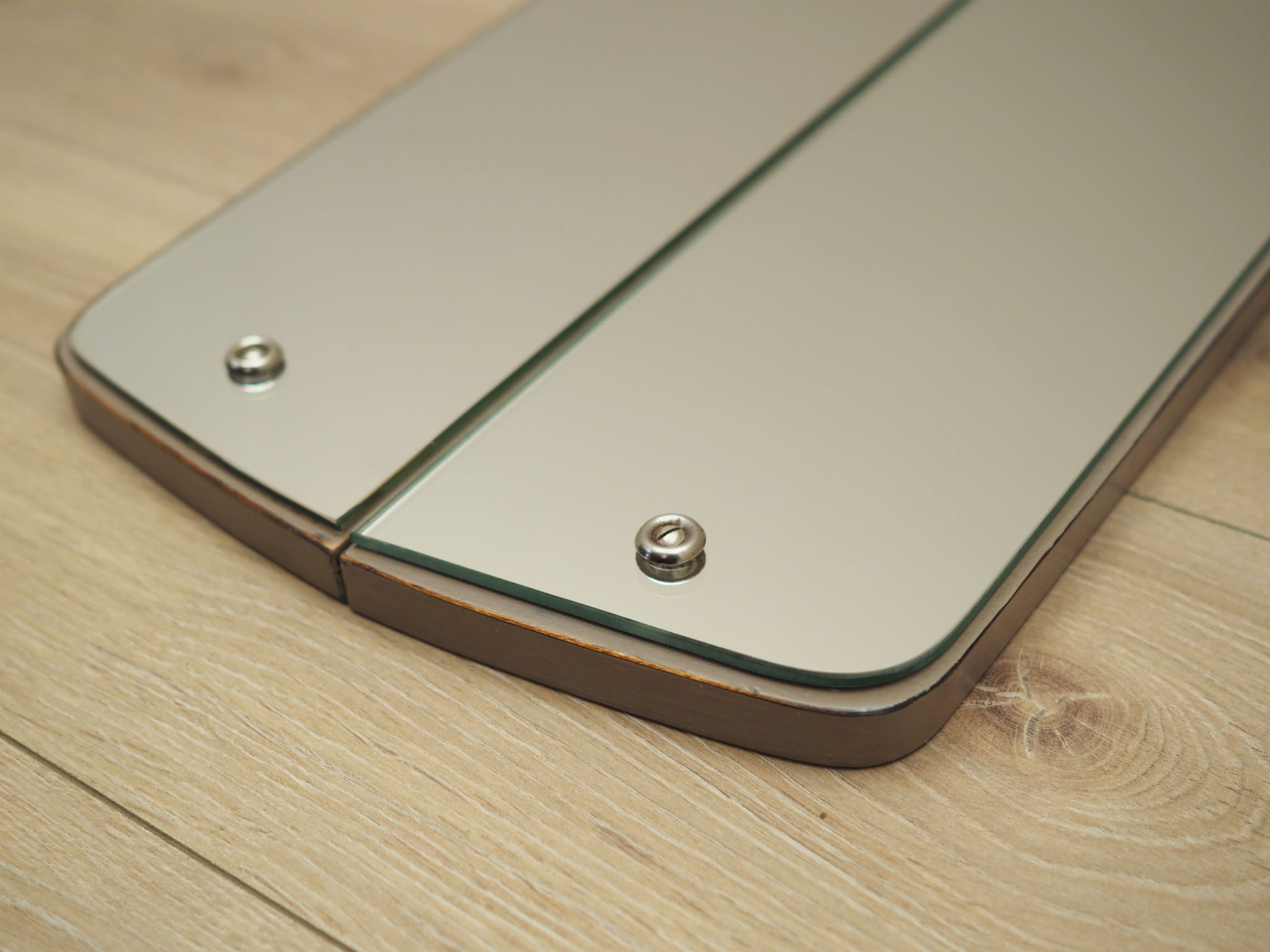 2x Mirror Wood Grey 1960s