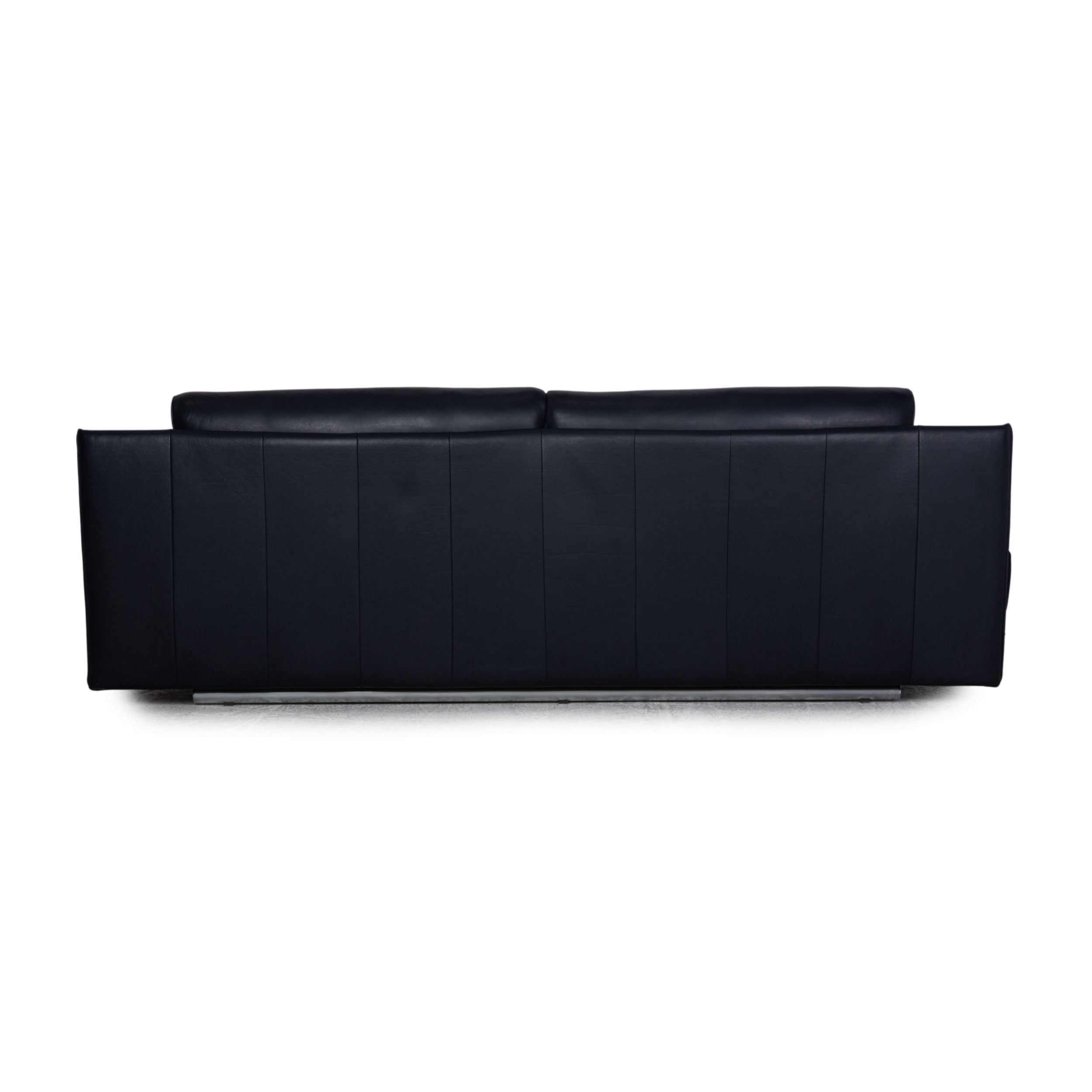 6500 Sofa 3-Sitzer mit Funktion Leder Dunkelblau