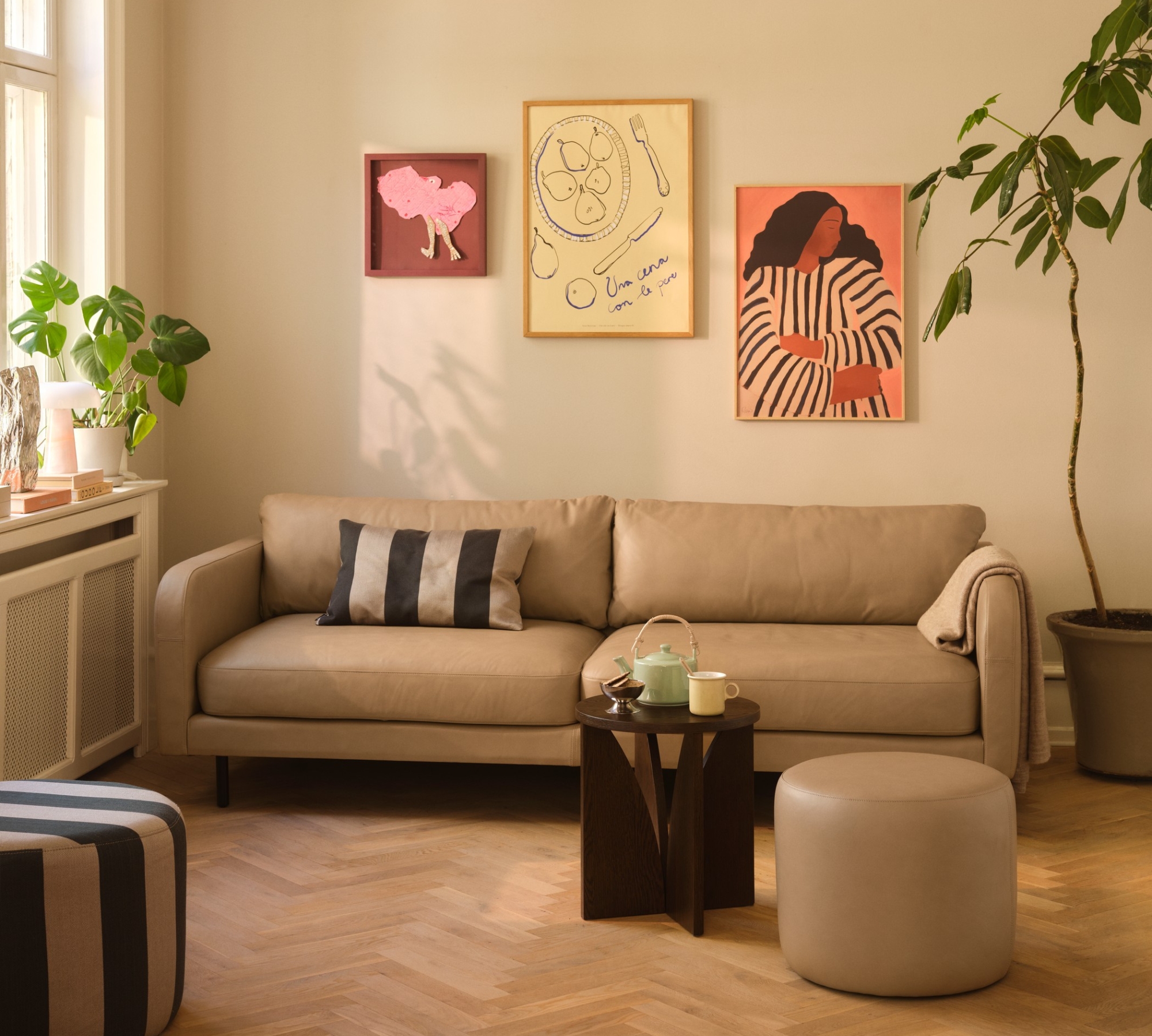 Julia Sofa 3-Sitzer Mark Sand
