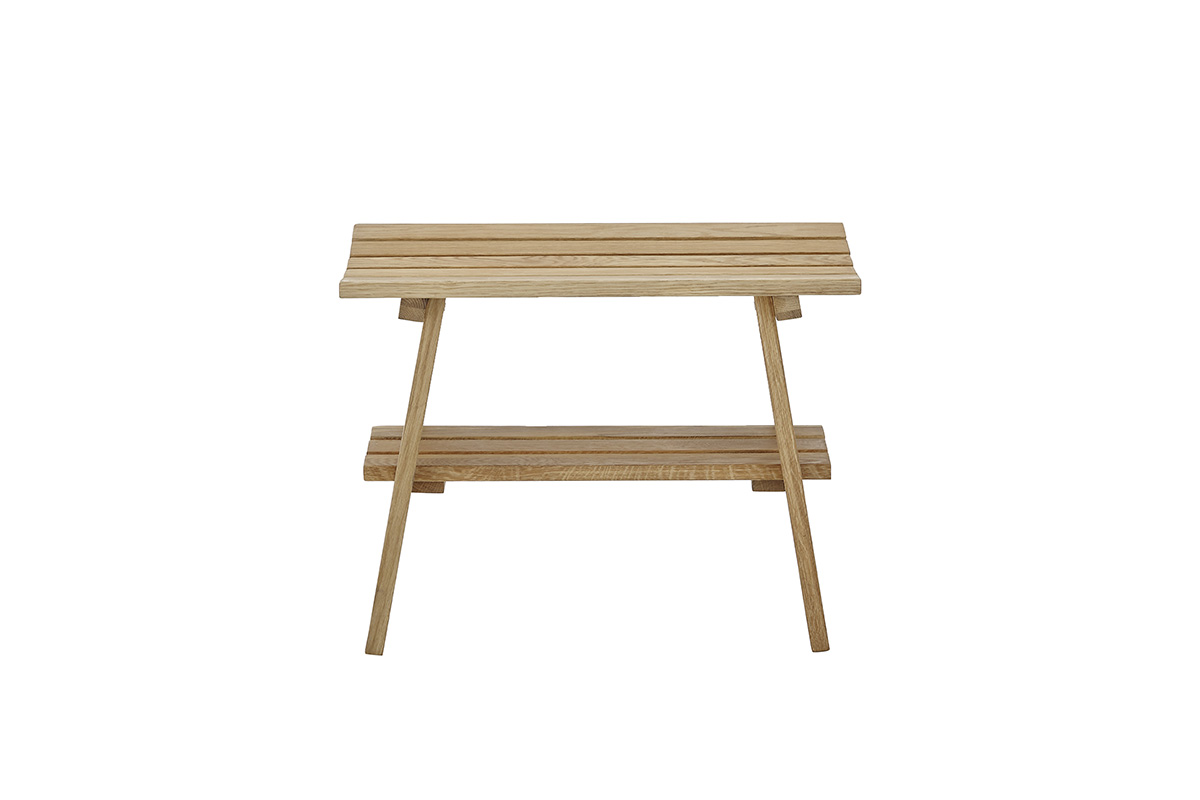 Massive Garderobenbank Eiche Breite: 60 cm
