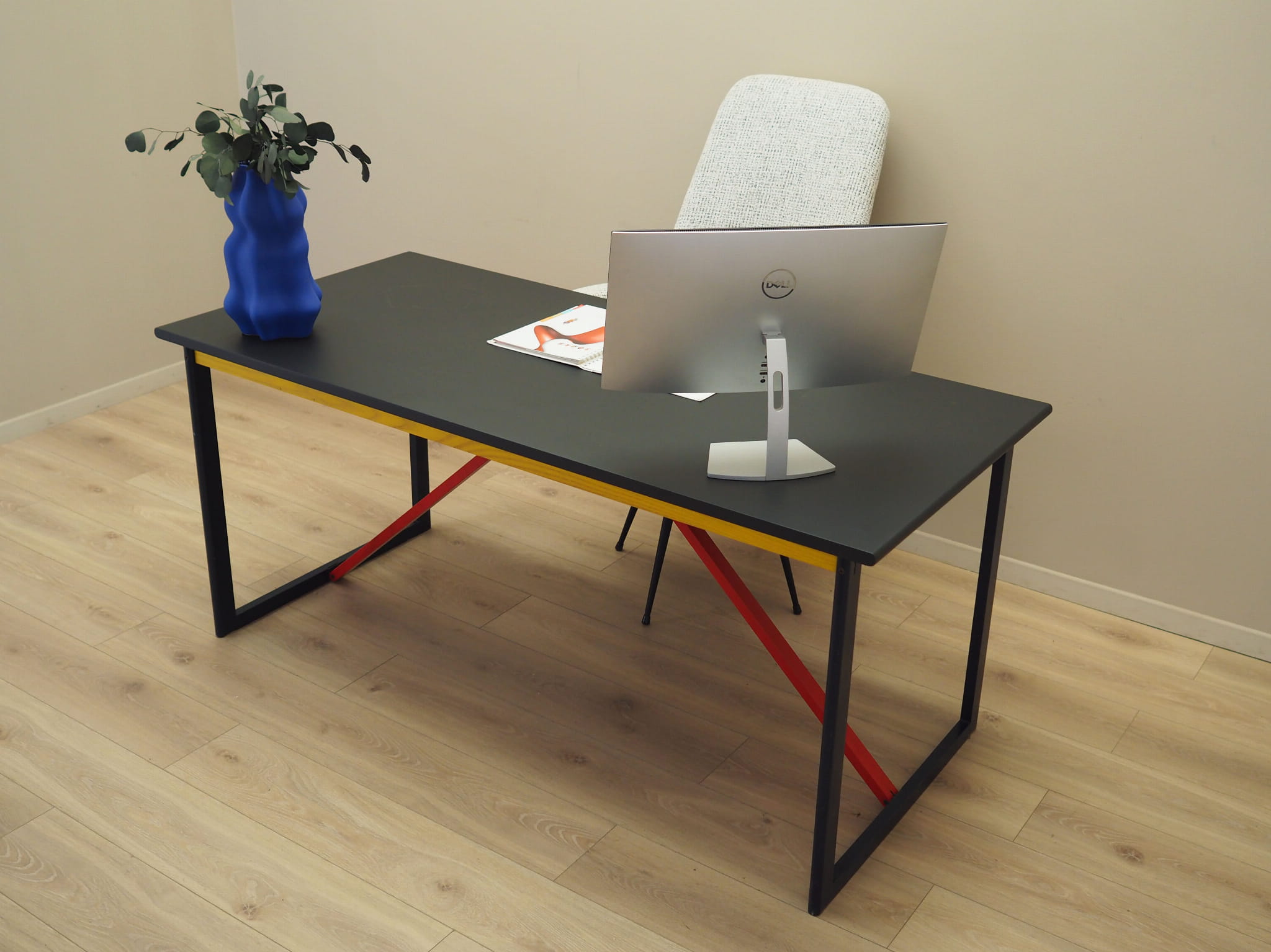 Desk Acacia wood 1980s