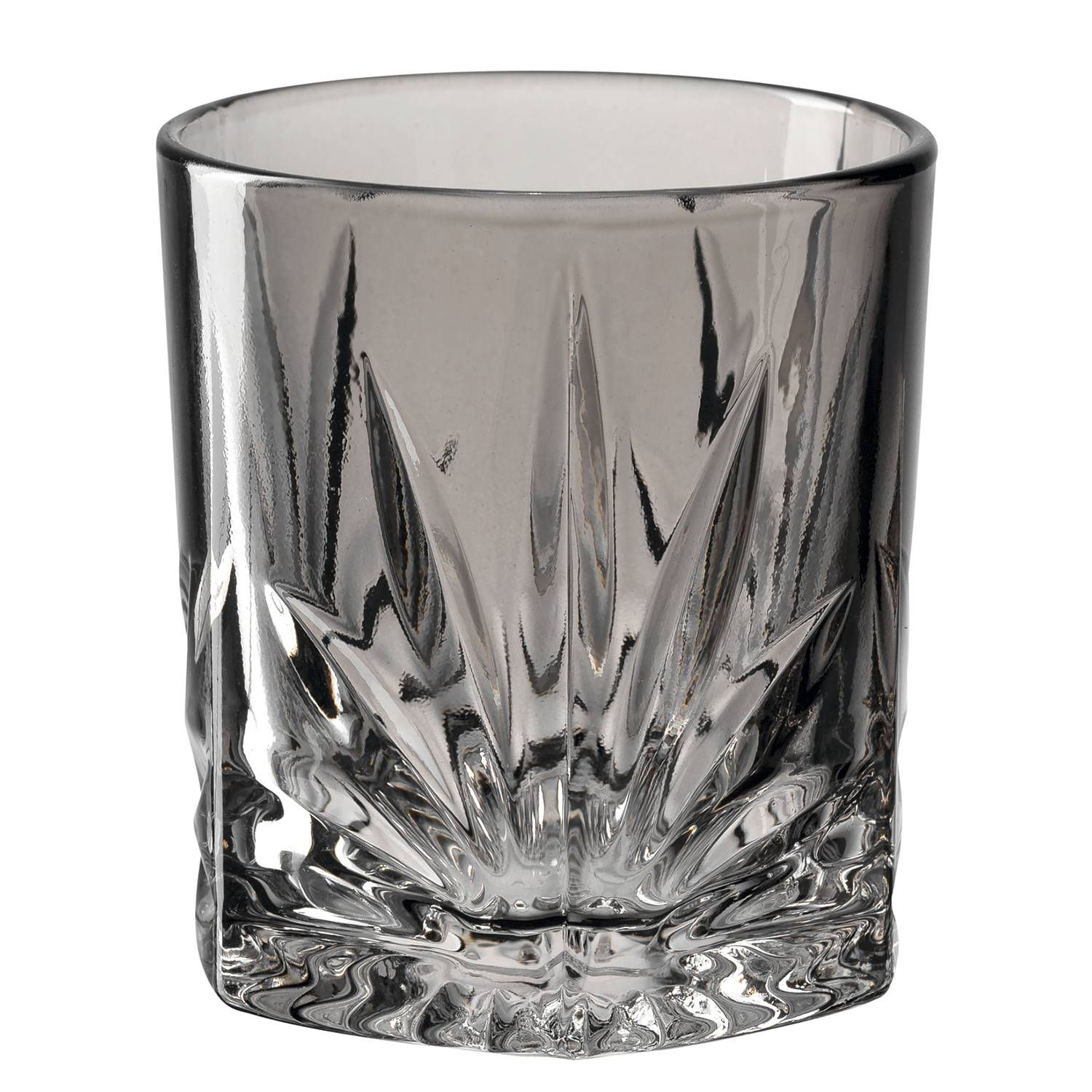 4x Trinkglas Capri Kristallglas Grau 0,15l