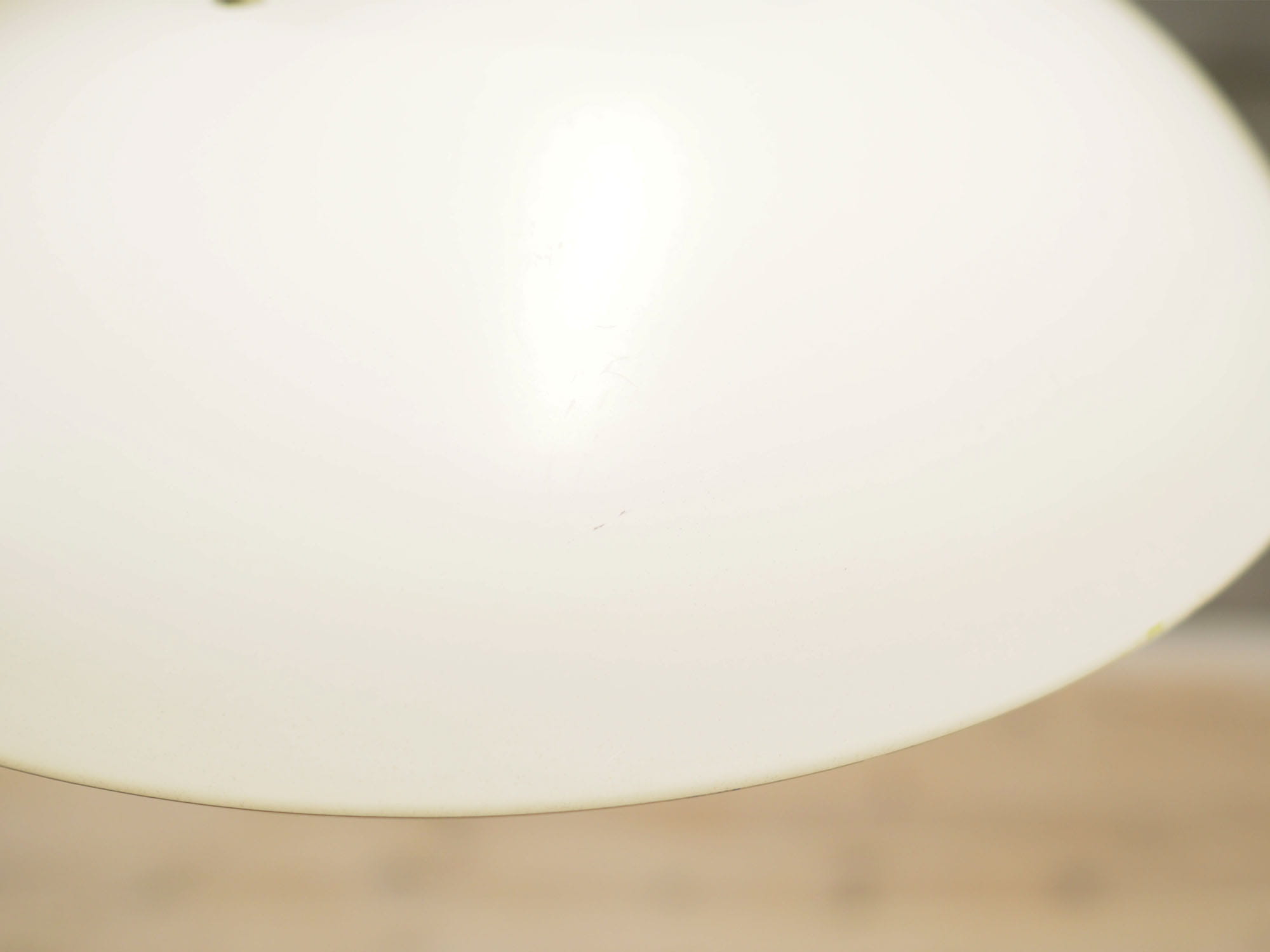 Vintage pendant lamp metal white 1970s