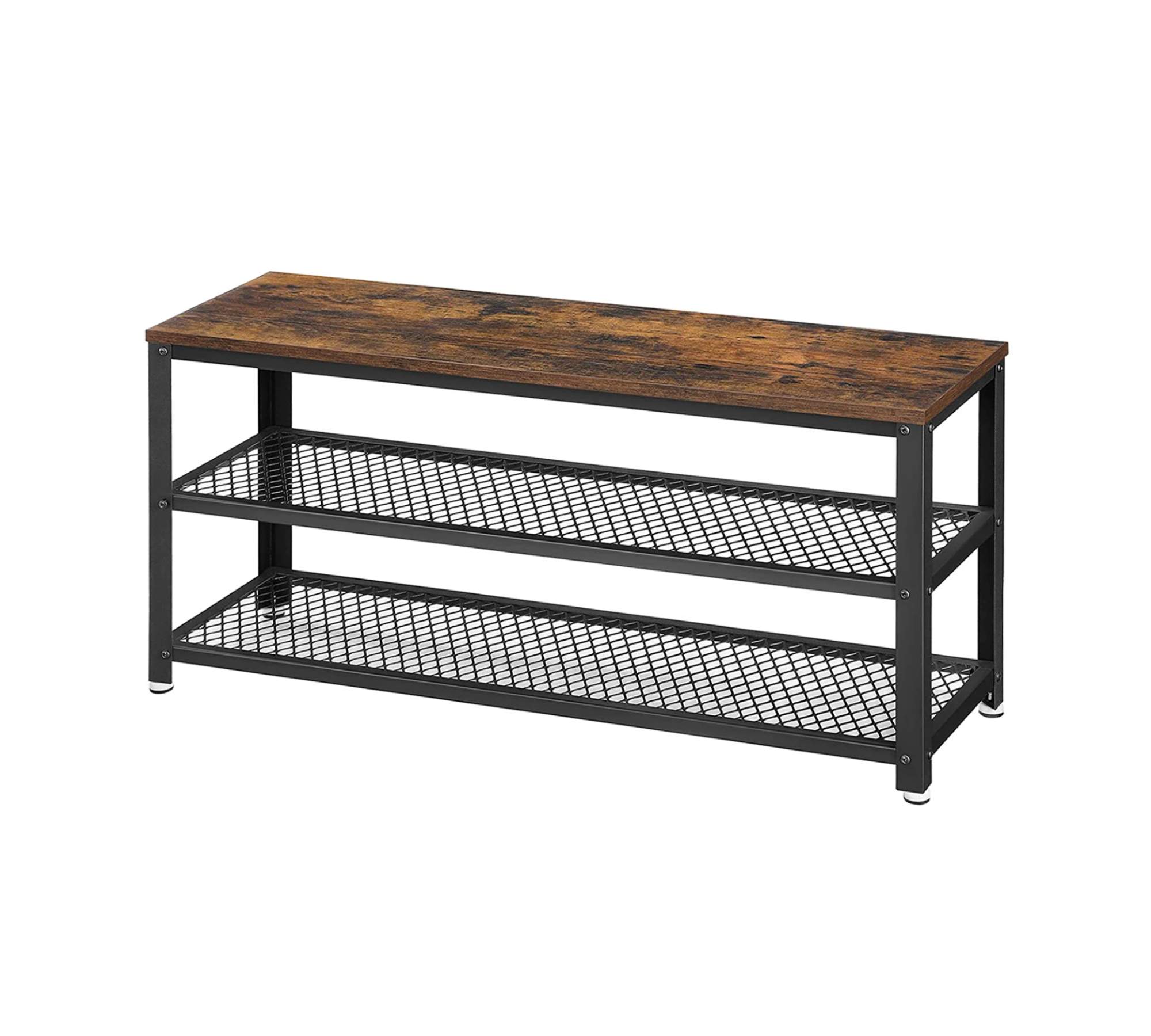 Shoe rack Metal Brown Black
