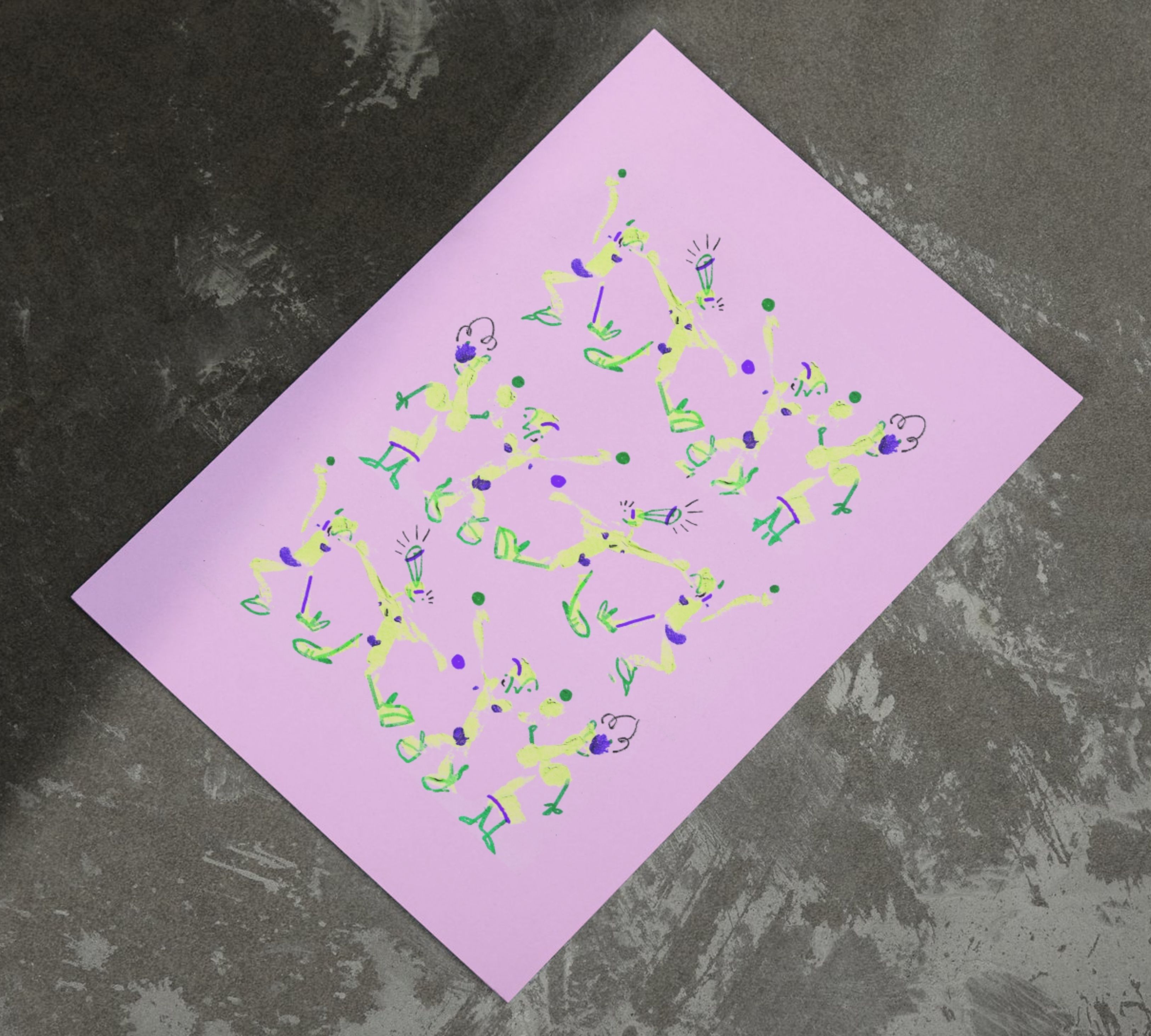 Multitude Kunstdruck Mehrfarbig