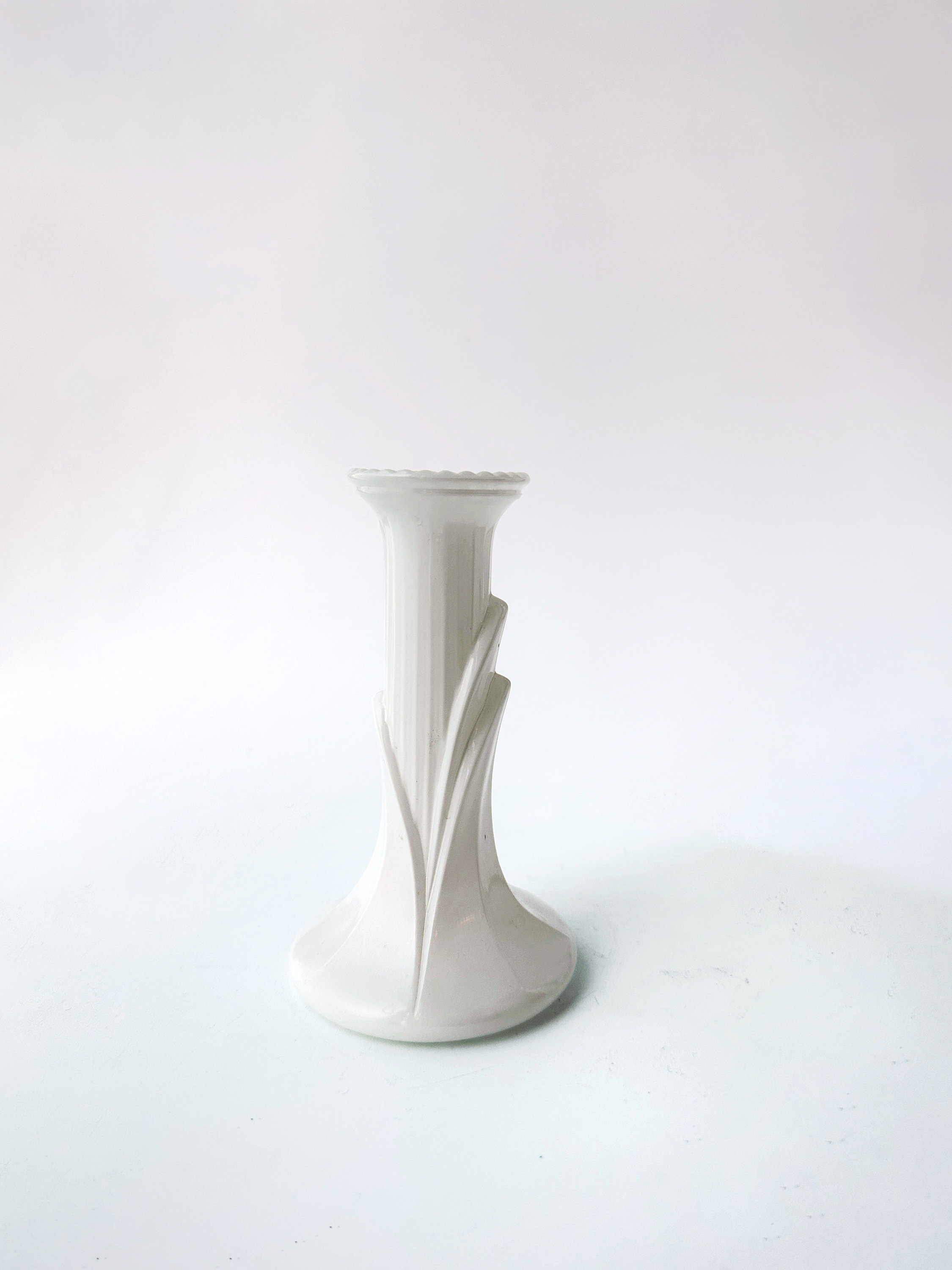 Art Deco Revival Glas Kerzenständer Glas 1980er Jahre