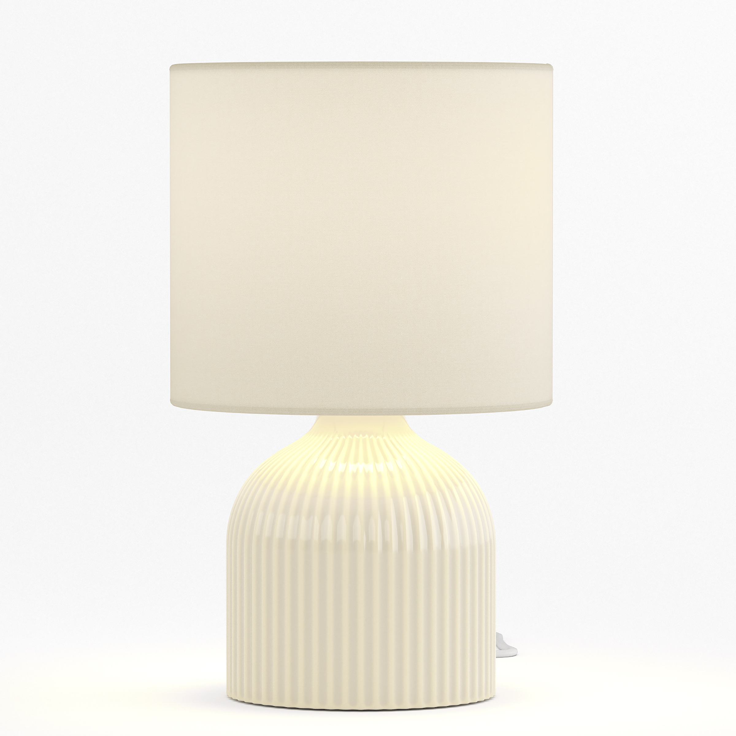 Uvaro Table Lamp 1-light Terry Ceramic Beige