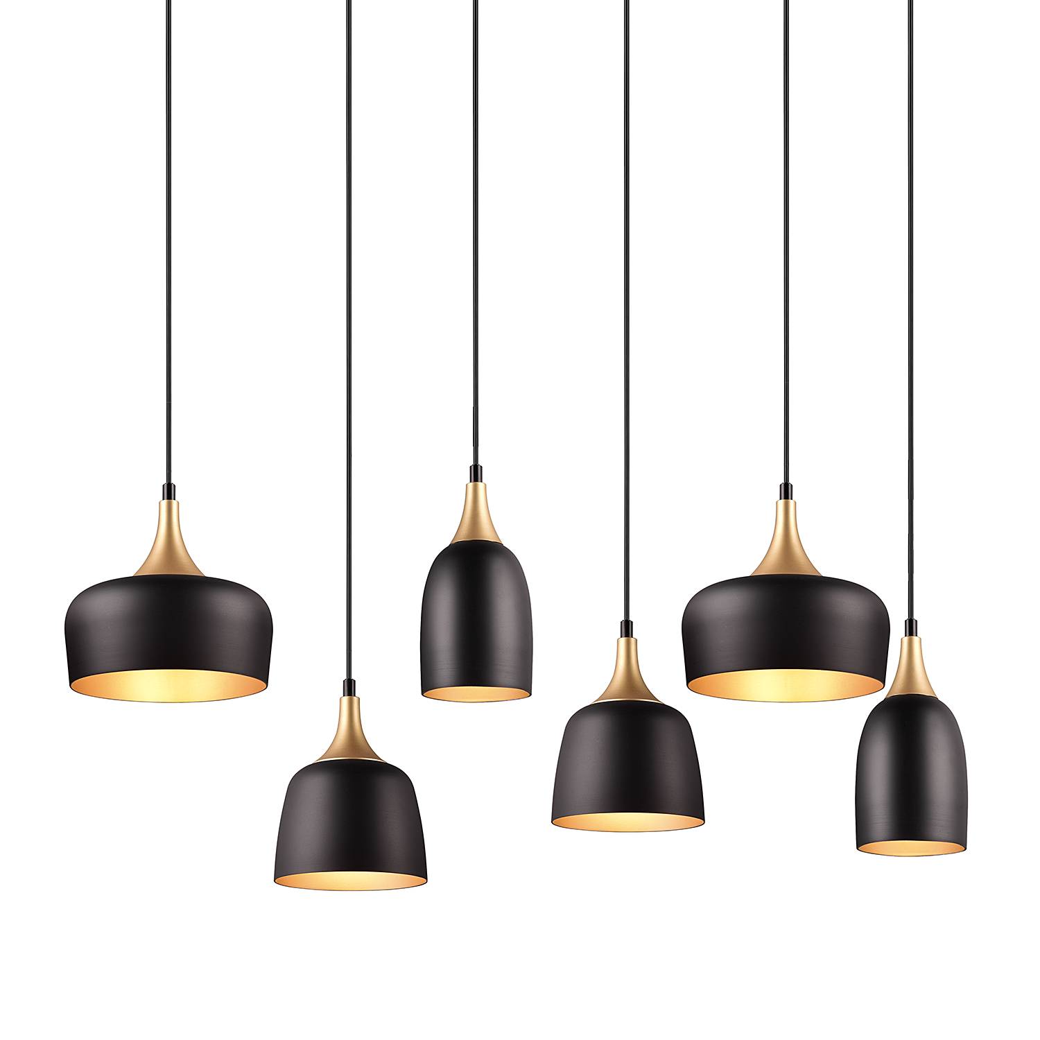 6-Flammig Chiraz Pendelleuchte  Eisen