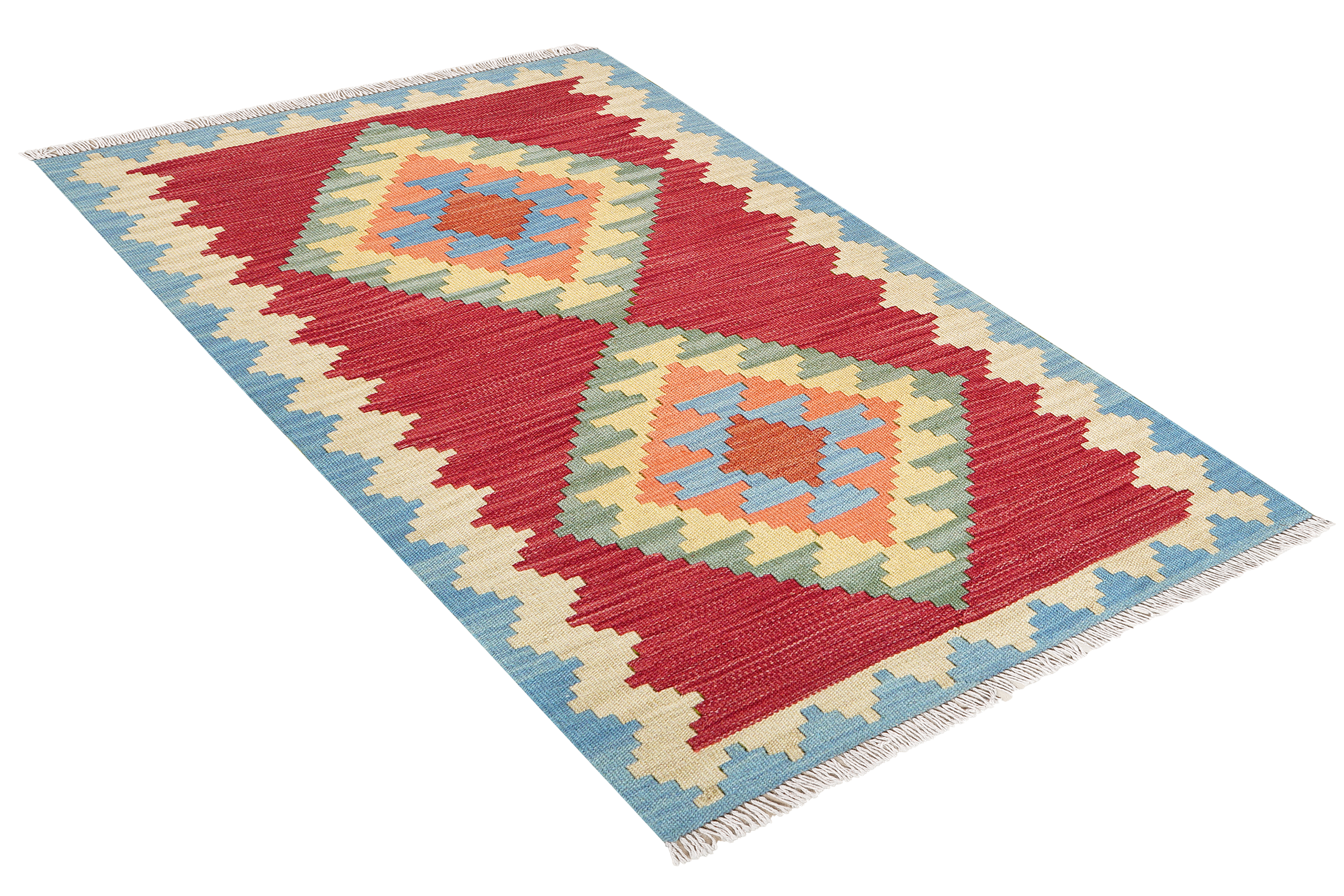 Kelim Gashgai Carpet Wool Red