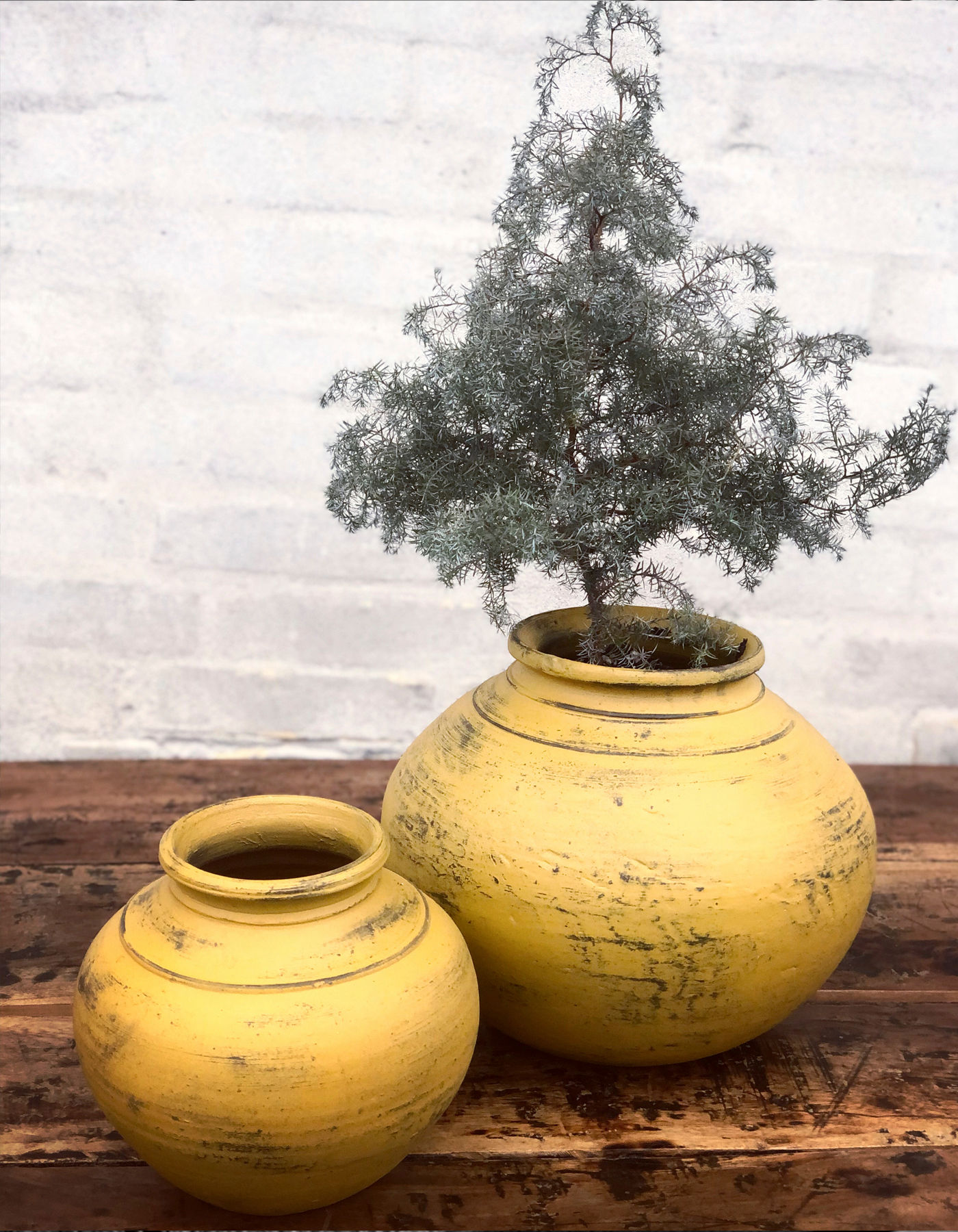 Handmade pot Ceramic Yellow