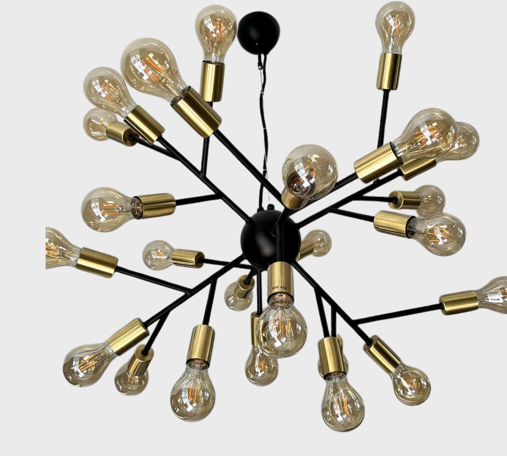 Pendant lamp Stainless steel Black Gold