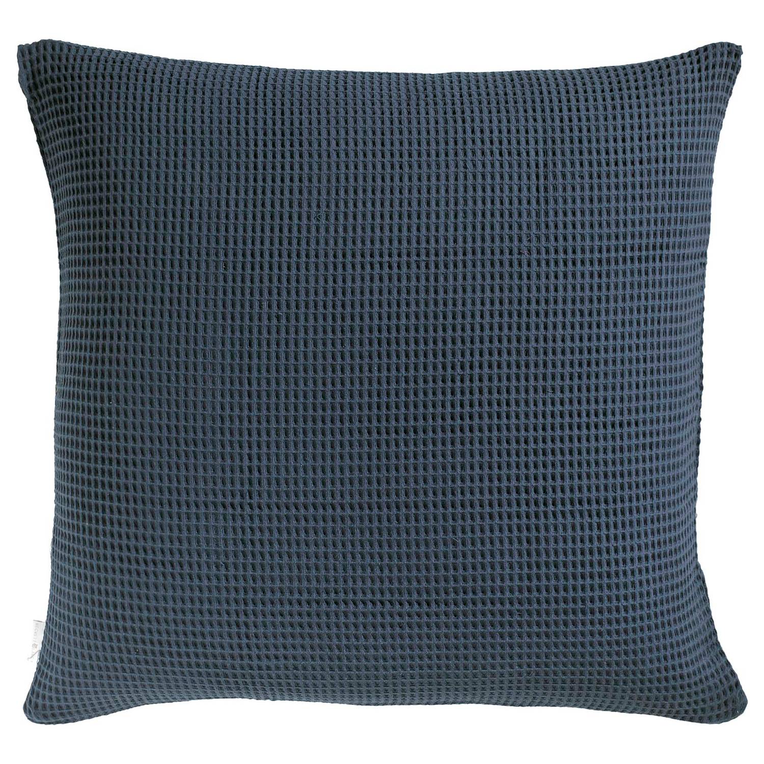 Wafel II Pillowcase Cotton Dark Blue 80 x 80 cm