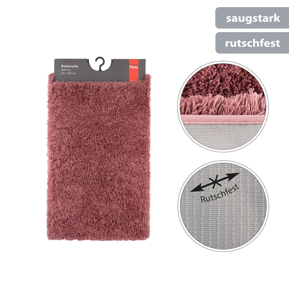 Flauschige Hochflor Badematte Beere