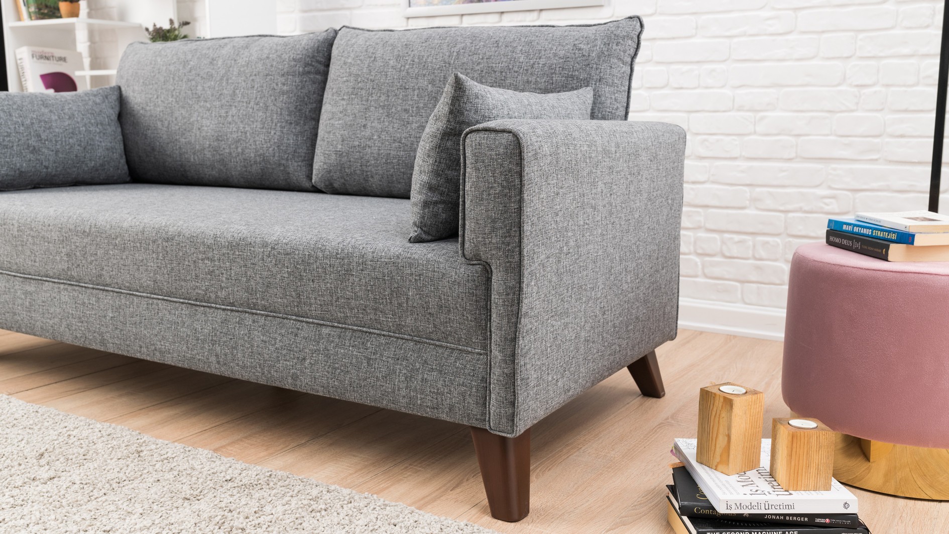 Sofa 2-Sitzer Grau