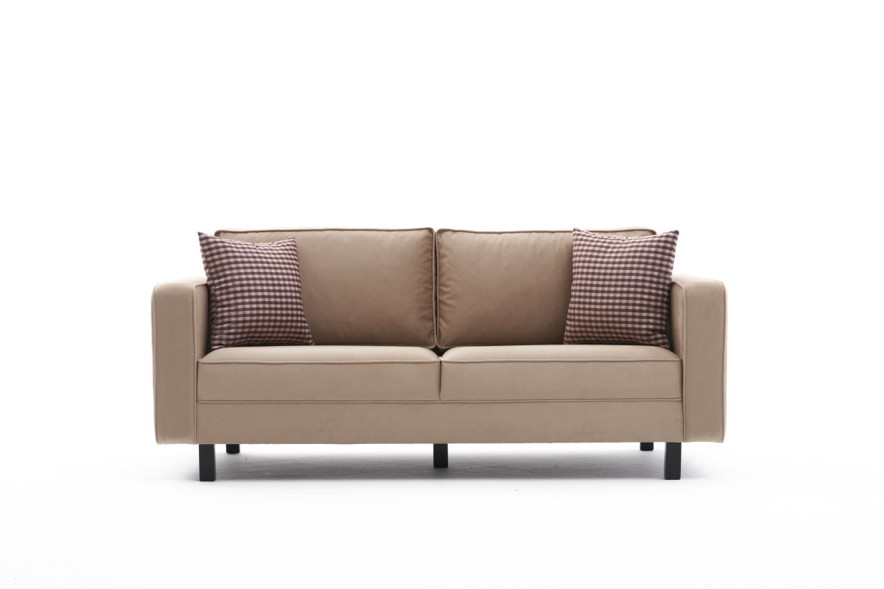 Kale Sofa 2-Sitzer Samt Creme