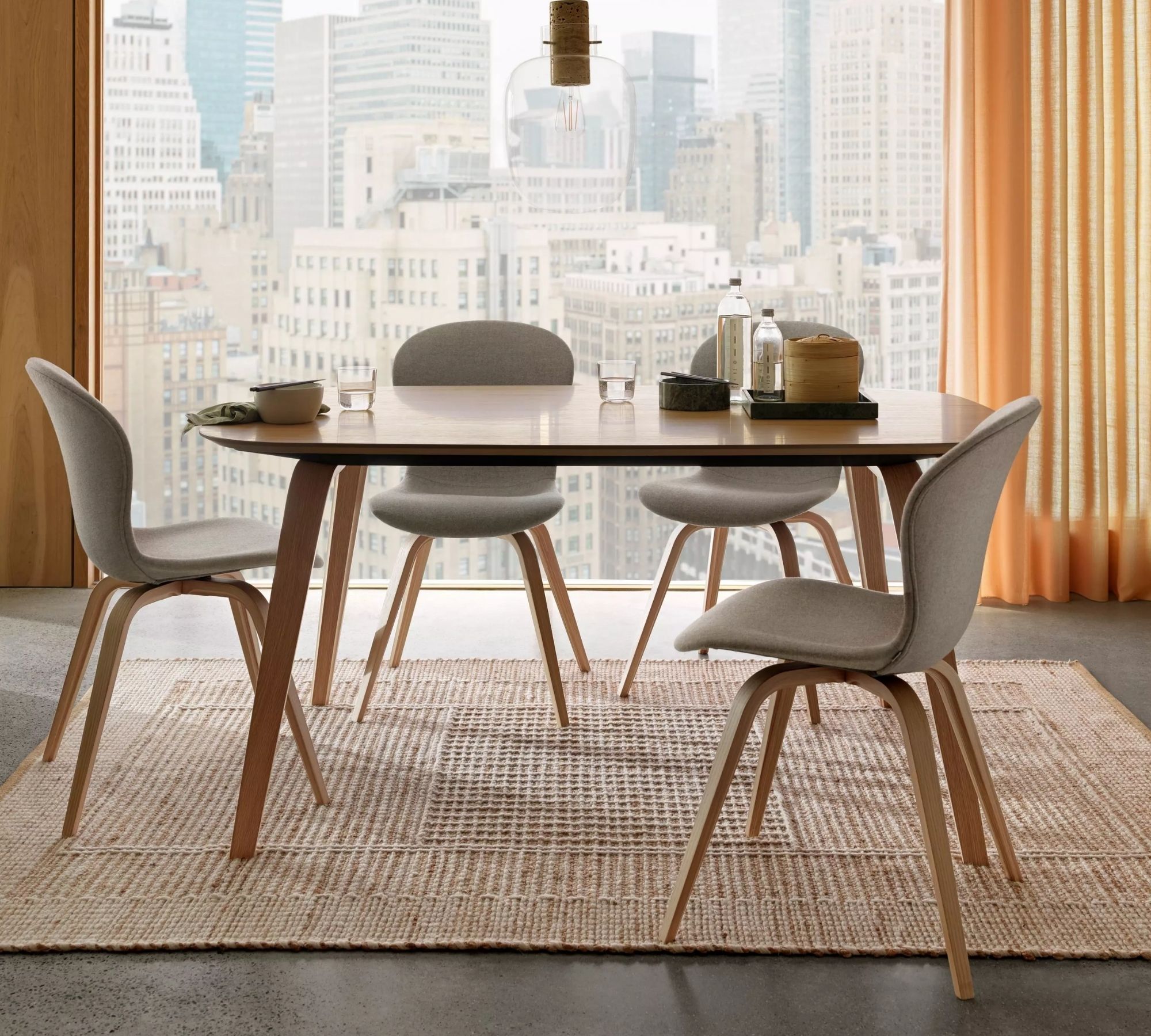 Hauge Esstisch mit Zusatztischplatte Braun