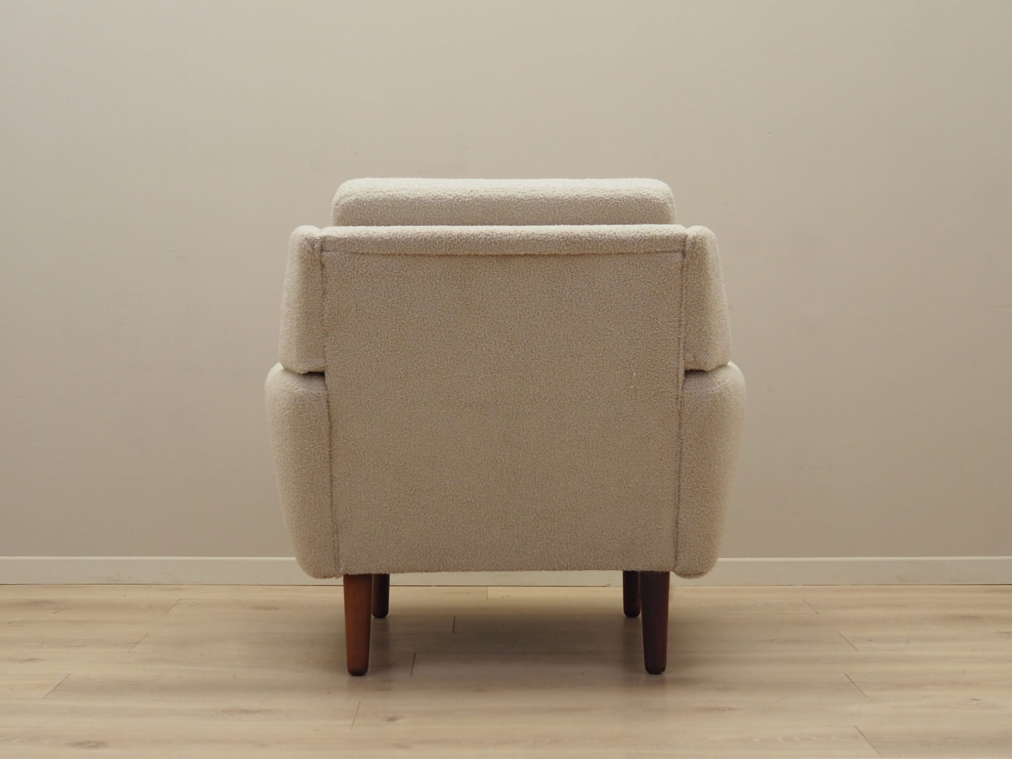 Armchair Textile Wood Cream 1970s