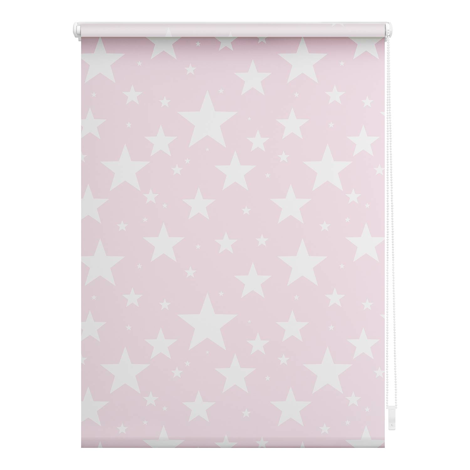 Klemmfix Rollo Sterne II Polyester Rosa 45 x 150 cm