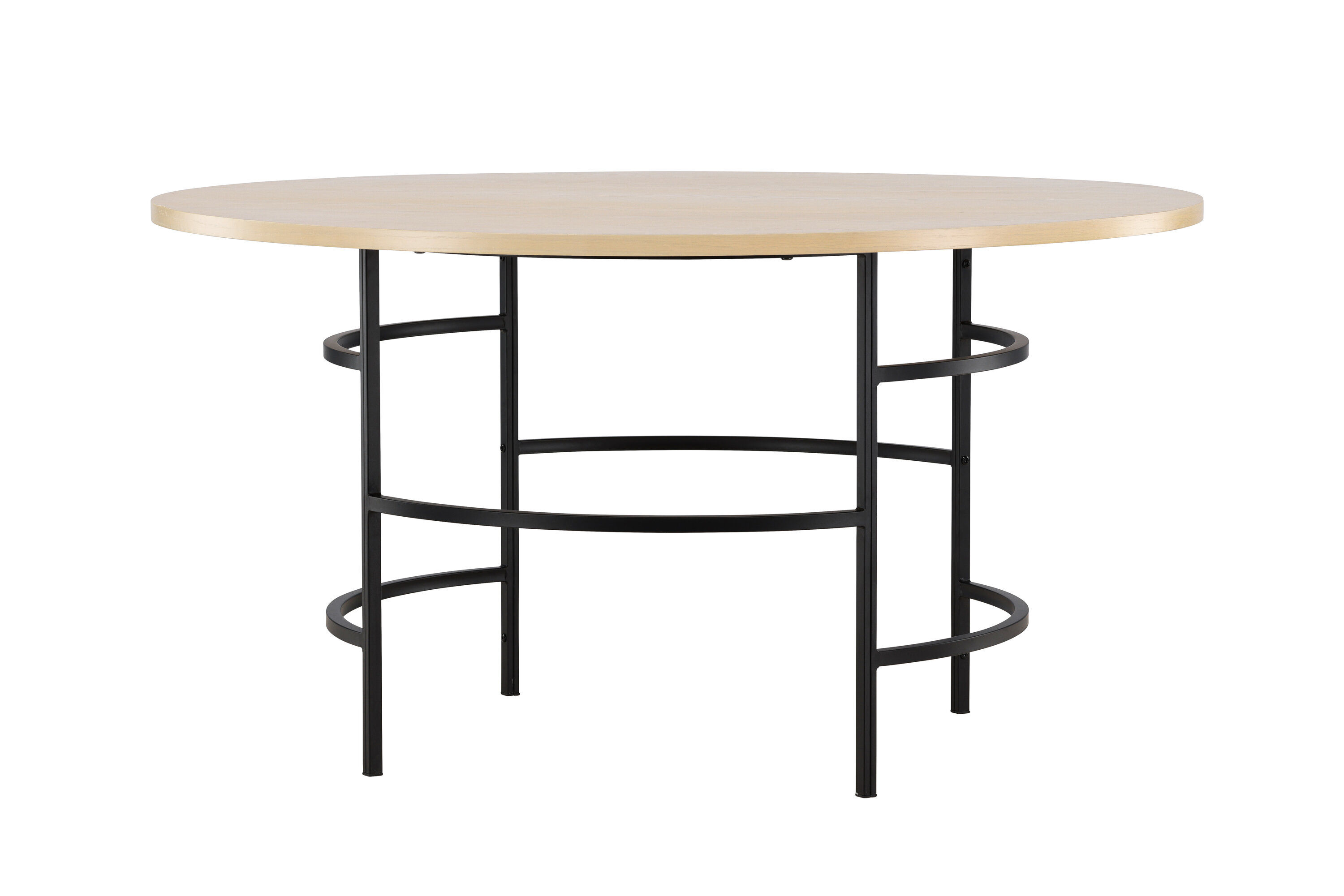 Copenhagen Dining table Whitewash Black ⌀140x74cm