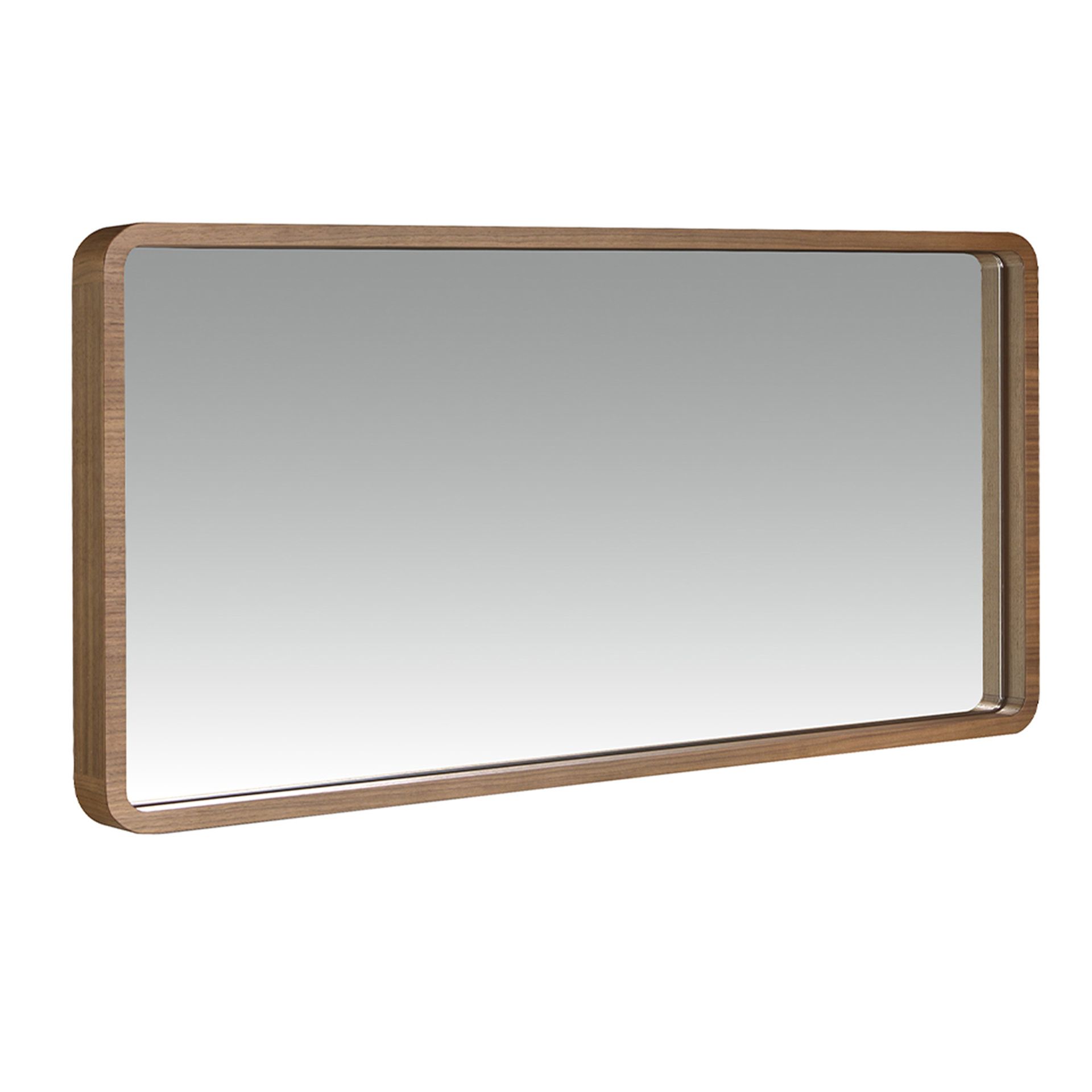 Wall mirror walnut veneer brown