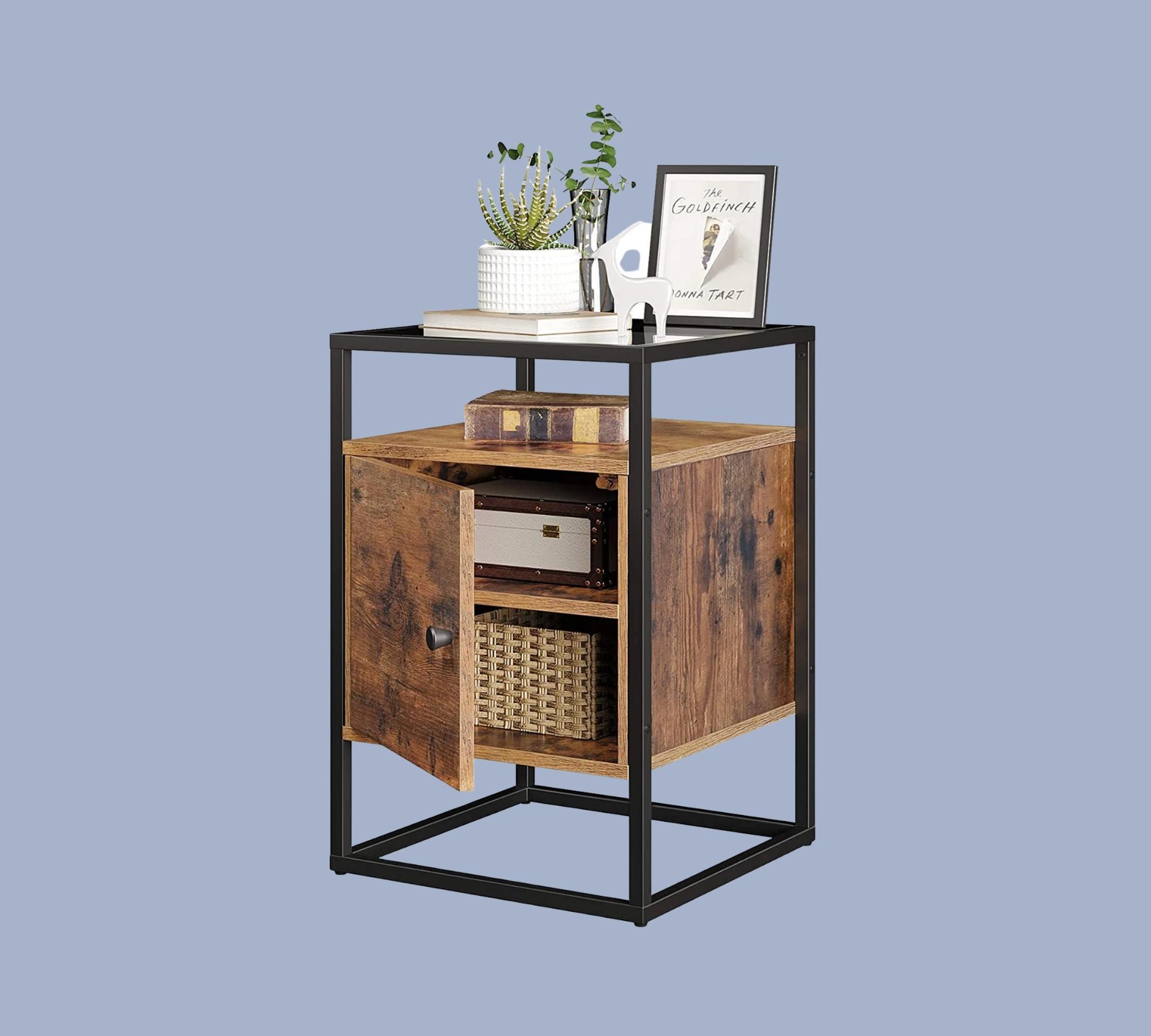 Beistelltisch Industrial-Style Dunkelbraun