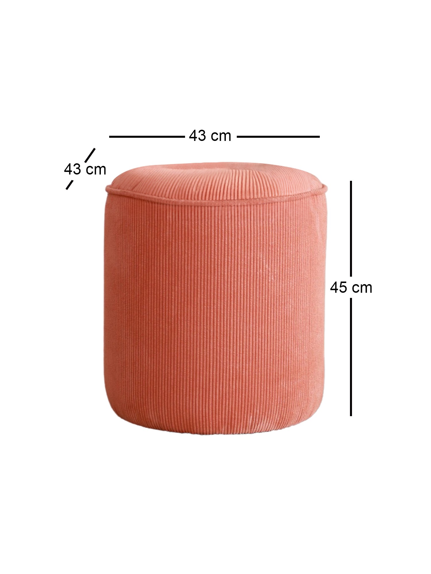 Teddy Stool Coral Red