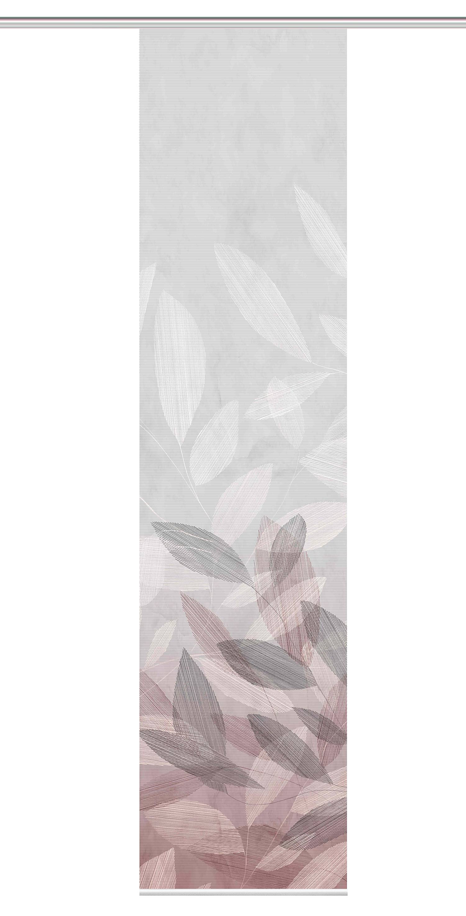 Schiebevorhang Abbe Polyester Bordeaux 60 x 255 cm 1er Set