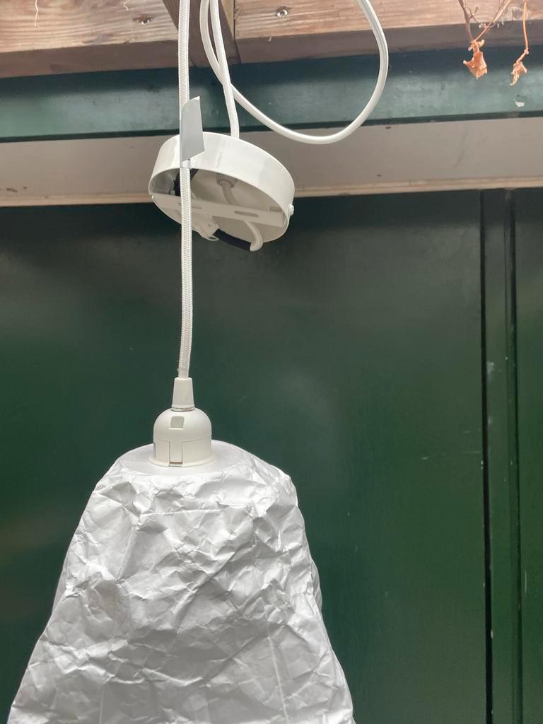 Hängelampe Papier Weiß