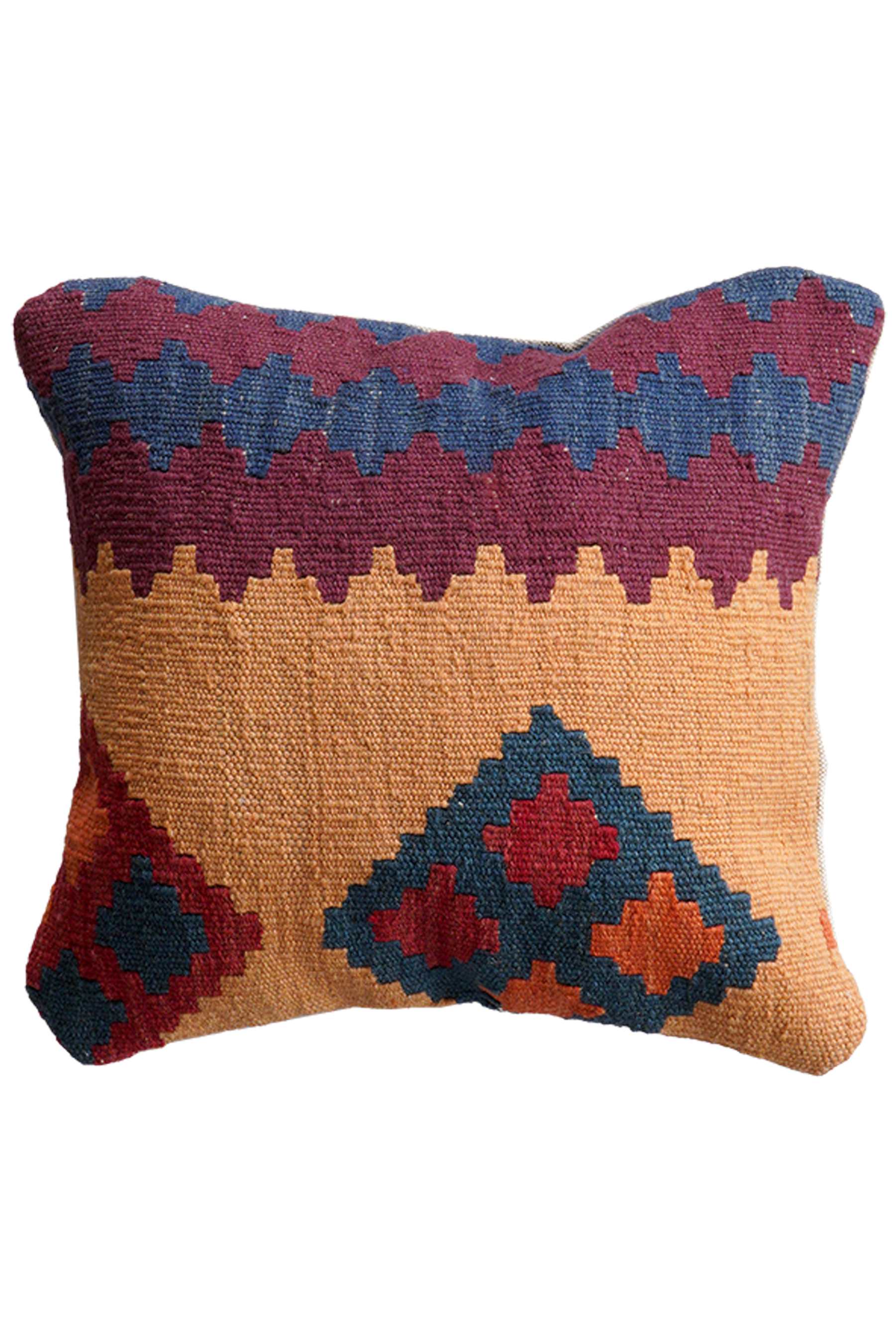 Kilim Kissenbezug Wolle Mehrfarbig