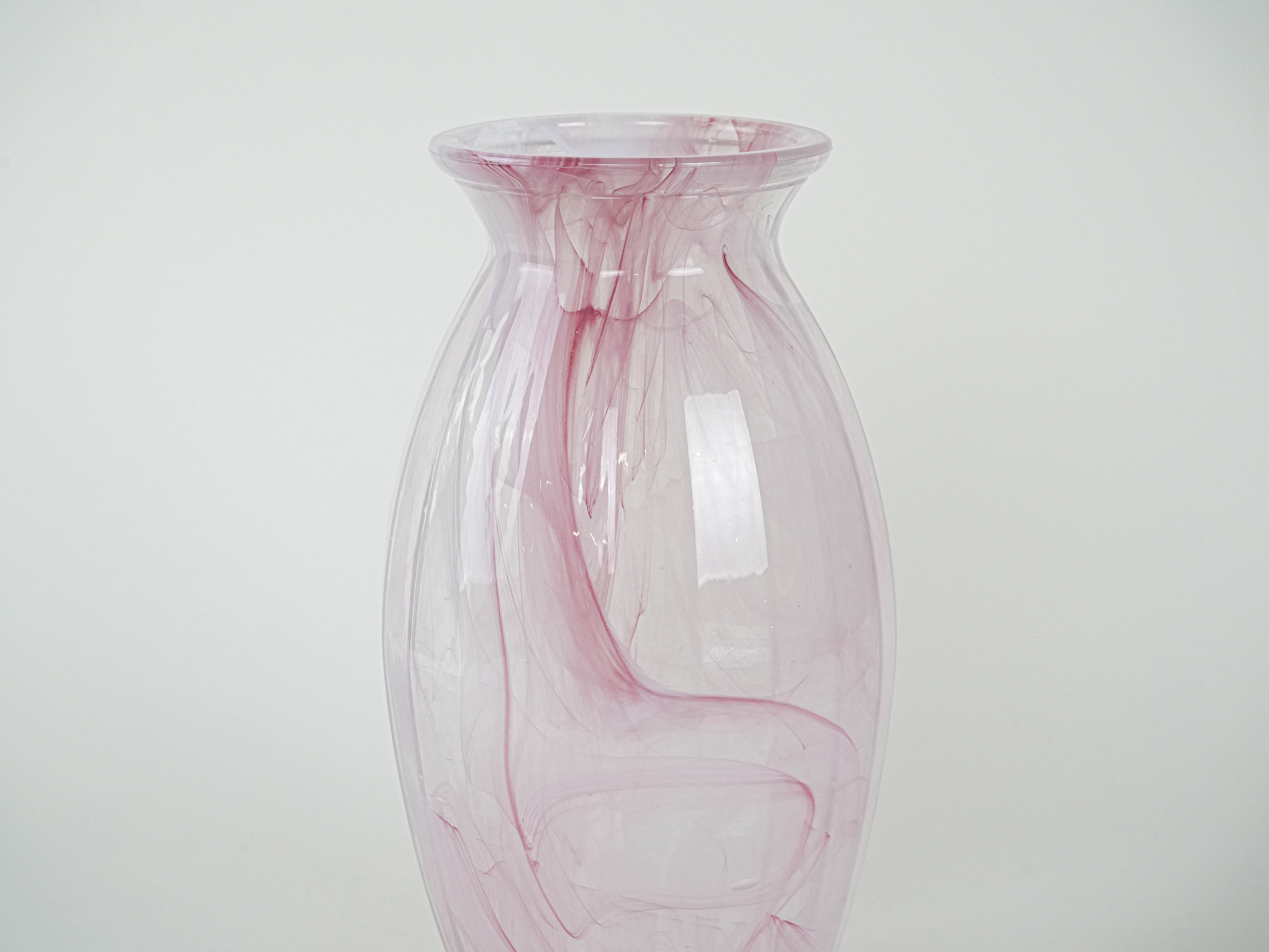 Glasvase Rosa 1980er Jahre